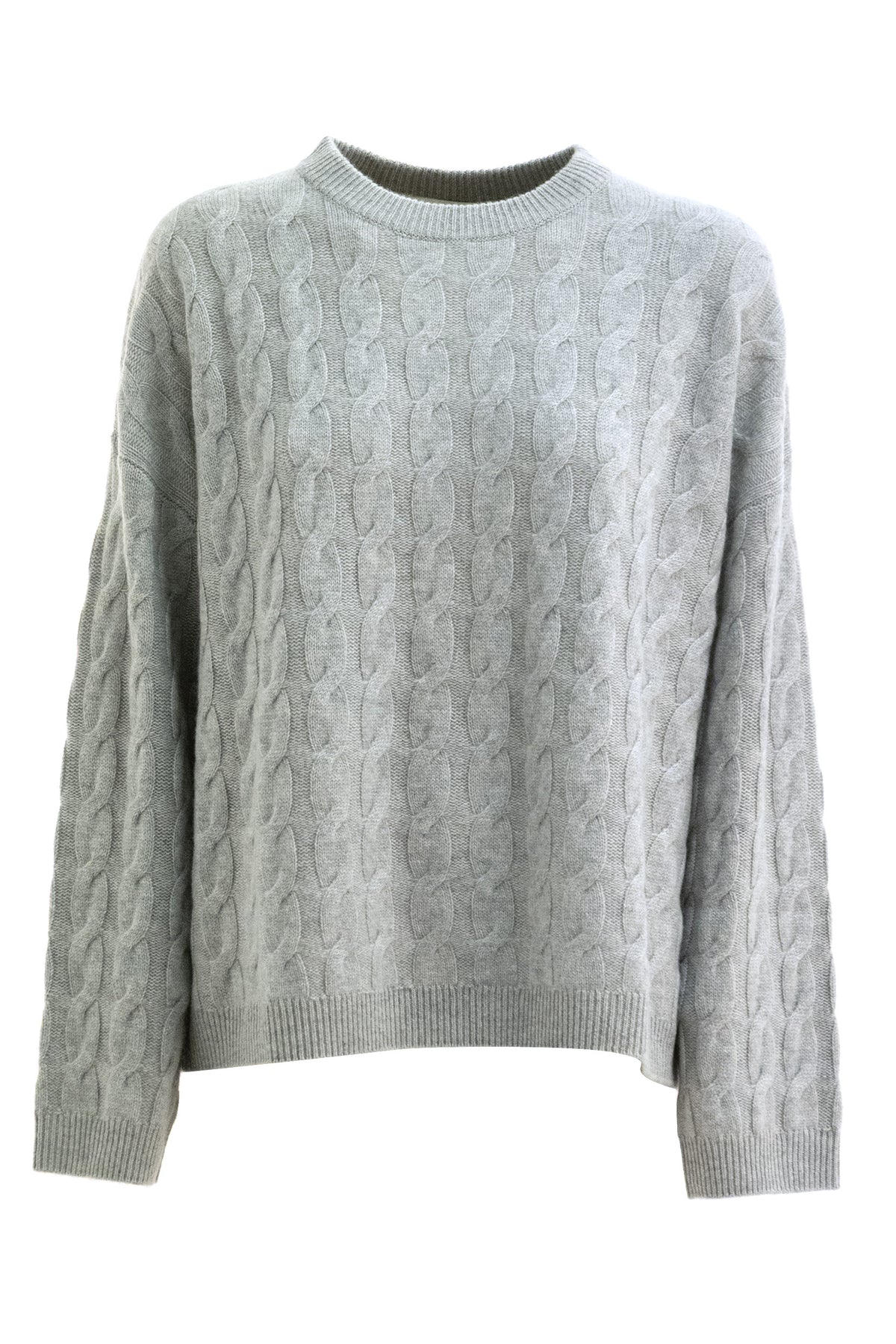 Maglione Seymour a trecce in cashmere di colore grigio 202171 DOVE GREY LISA YANG 