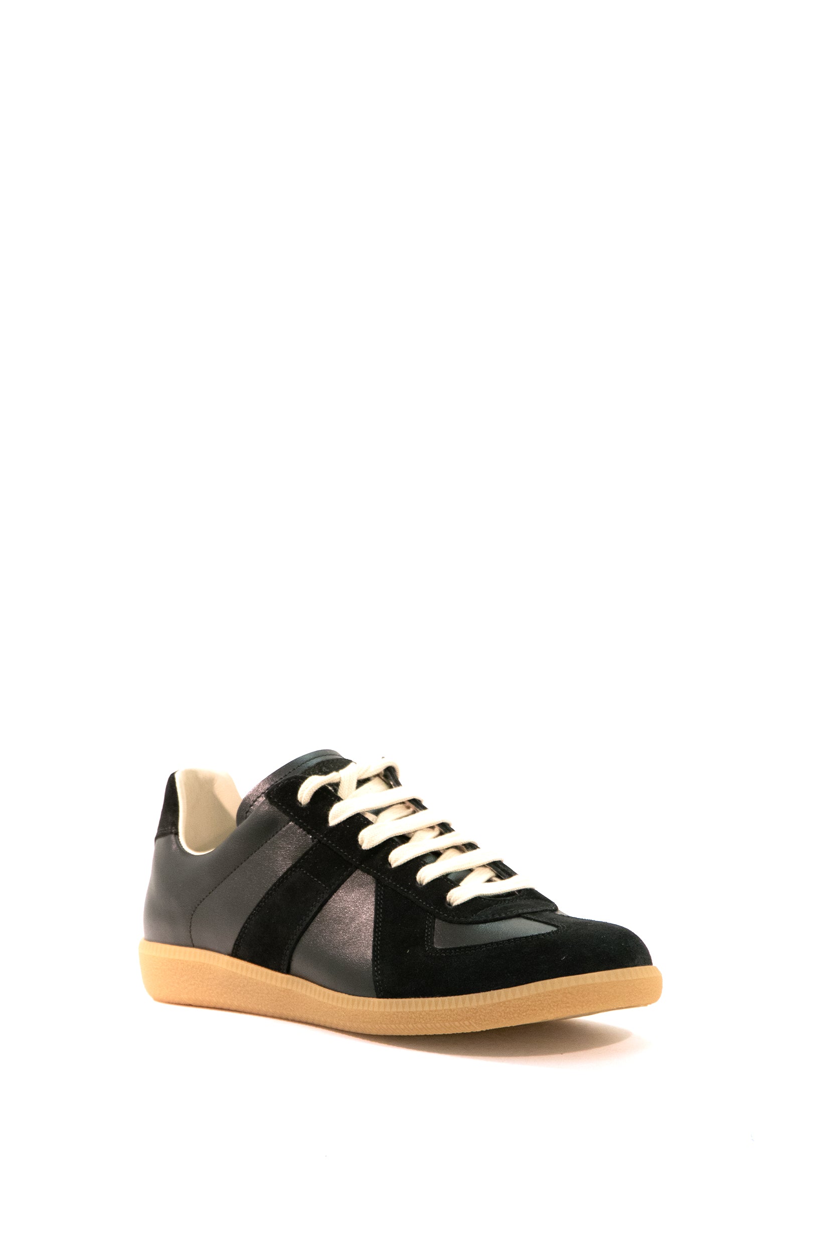 Sneakers Replica low-top in pelle liscia e suede color nero S57WS0236 P1895 H6851 MAISON MARGIELA 