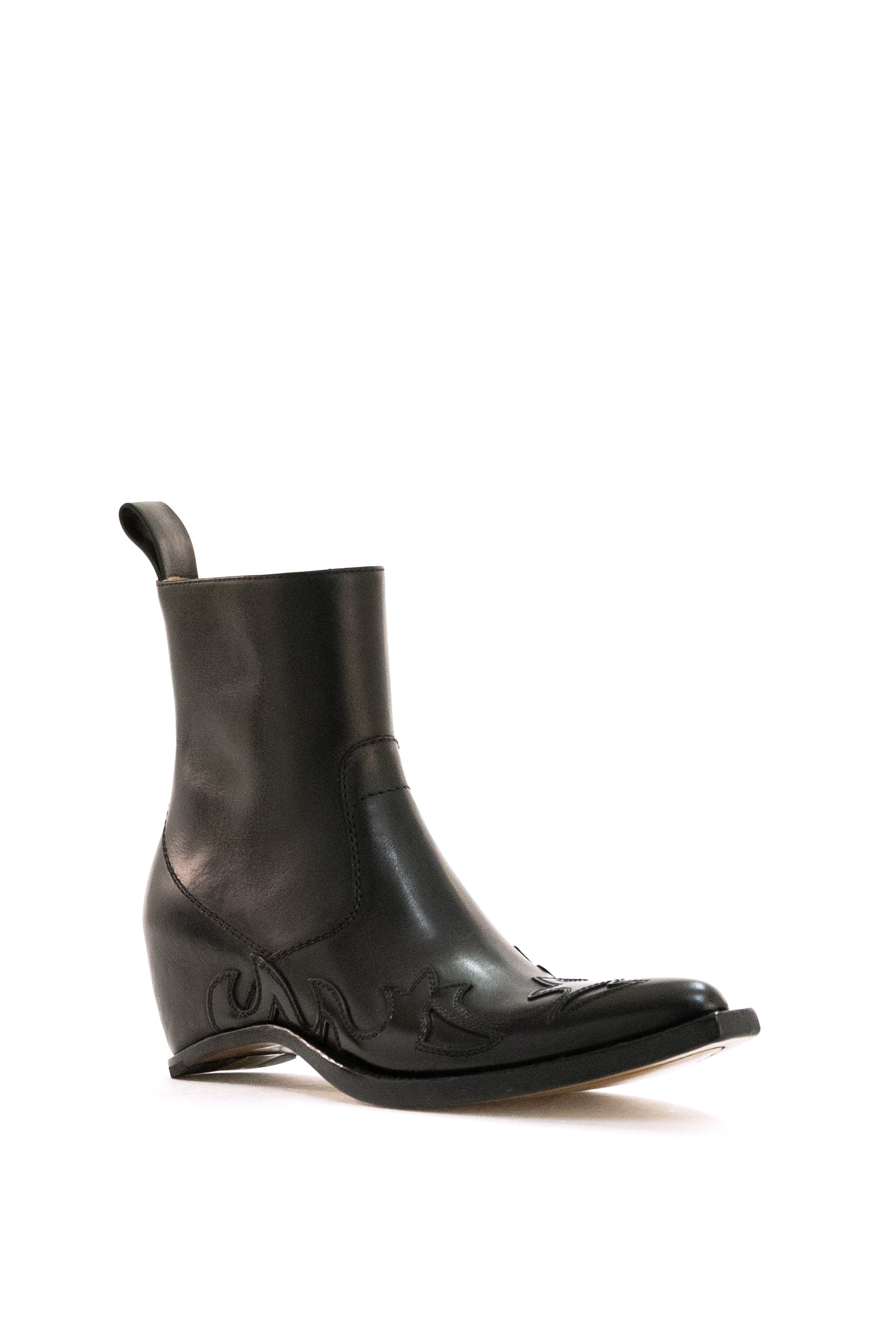 Stivali texani Heel-Less in pelle di colore nero<BR/> S58WU0440 P7789 T8013 MAISON MARGIELA 