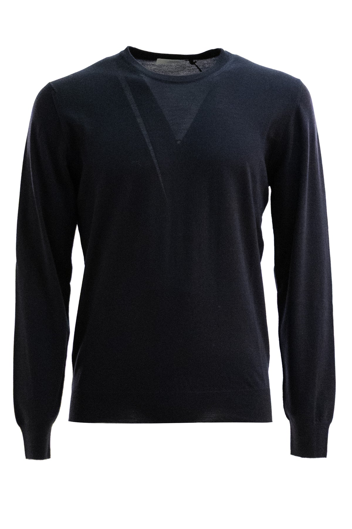 MAUREL Pullover Girocollo in Lana, Blu