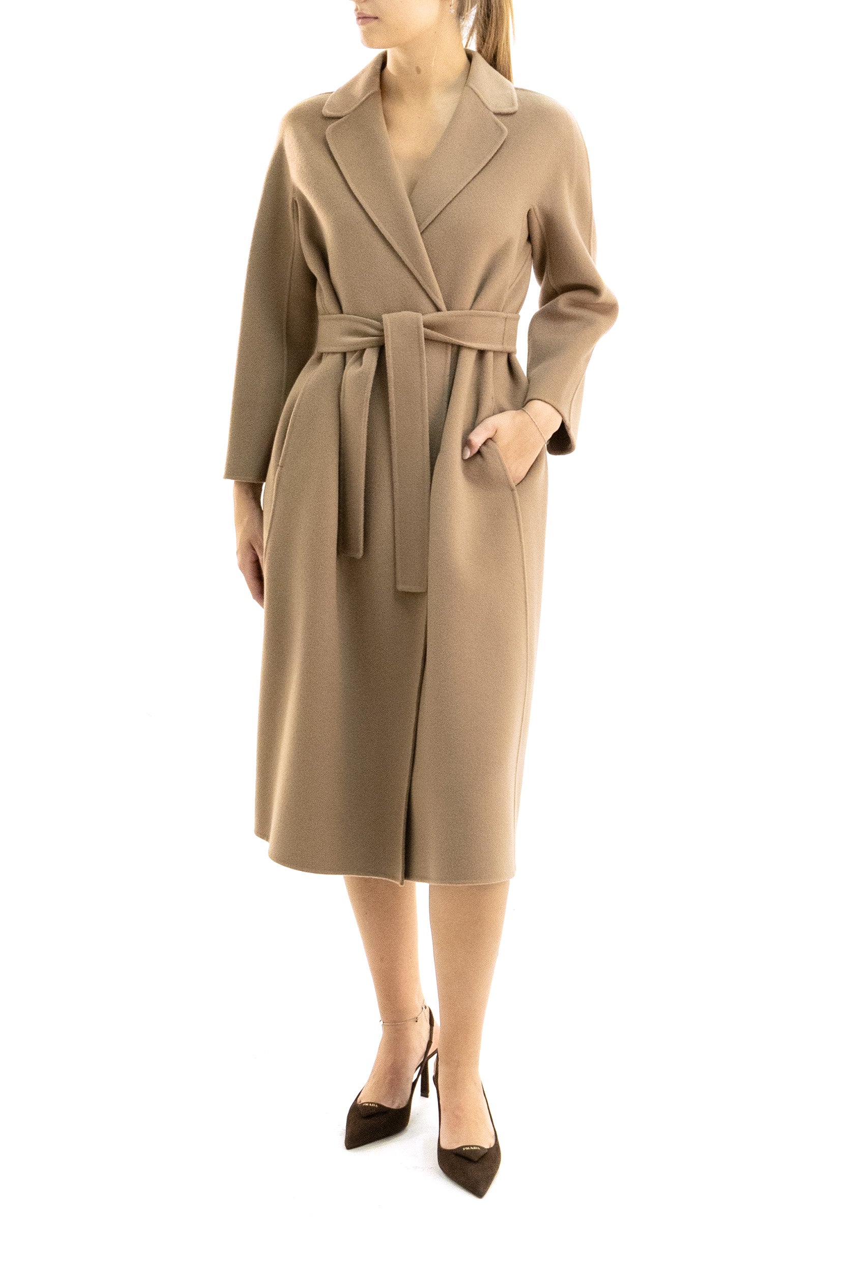 Cappotto a vestaglia realizzato in lana doublé ESTURIA 045 MAX MARA 