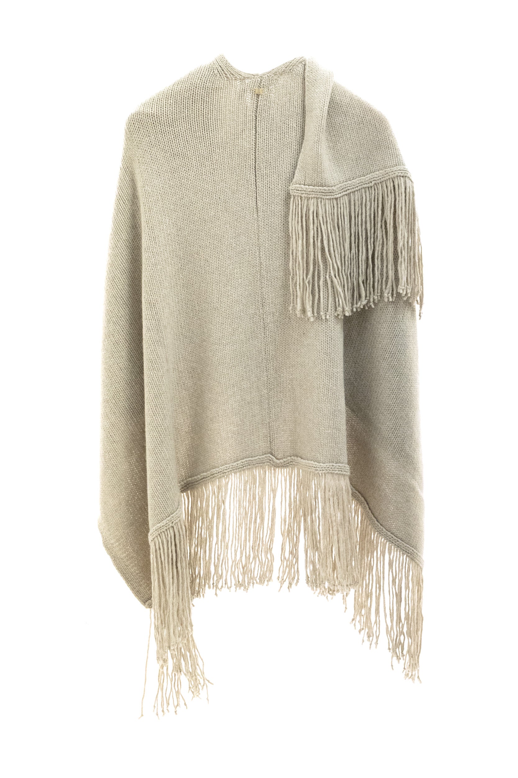 Cappa in maglia di lana e cachemire di colore beige<BR/> MXABACINI 002 MAX MARA 