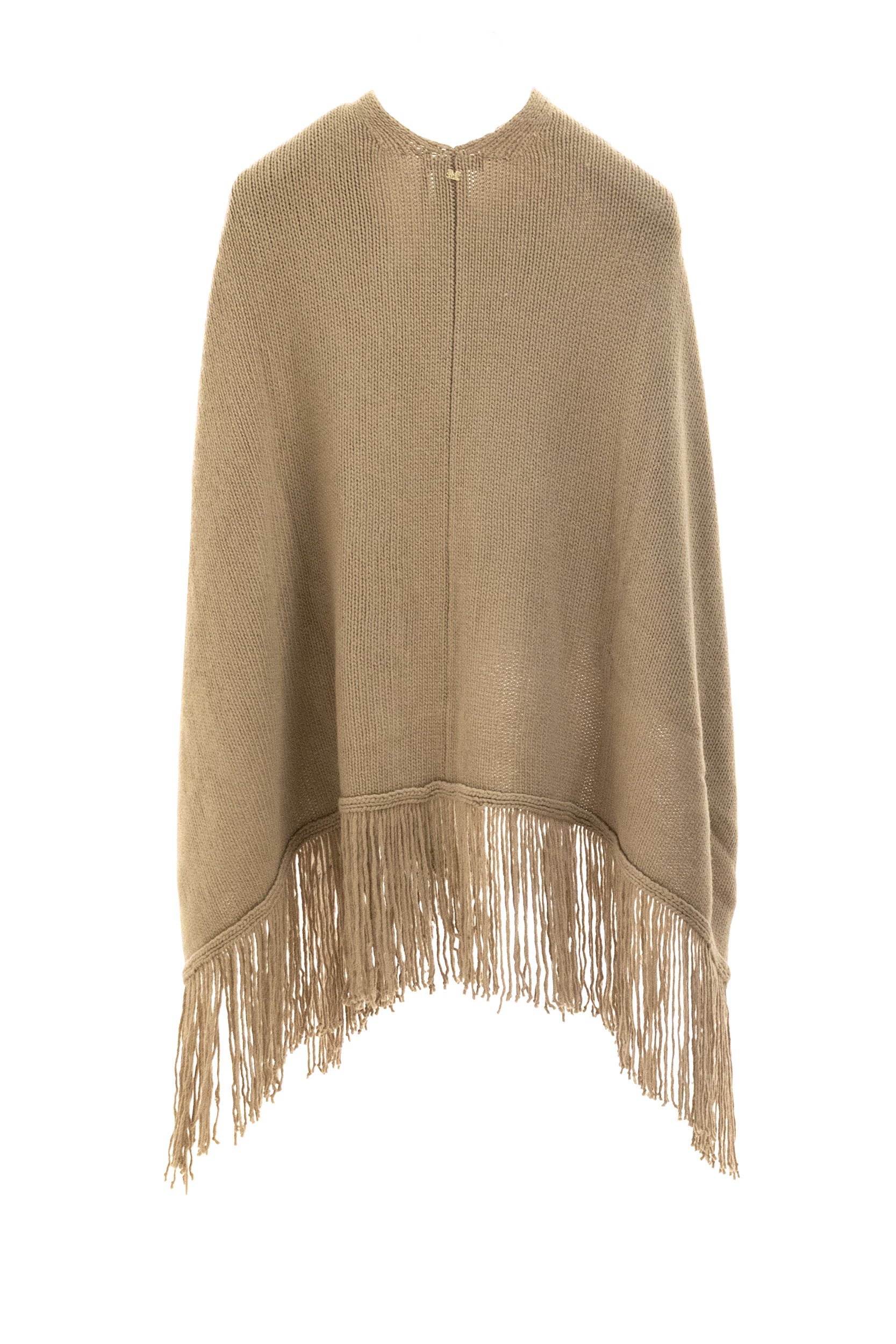 Cappa in maglia di lana e cachemire color cammello<BR/> MXABACINI 003 MAX MARA 