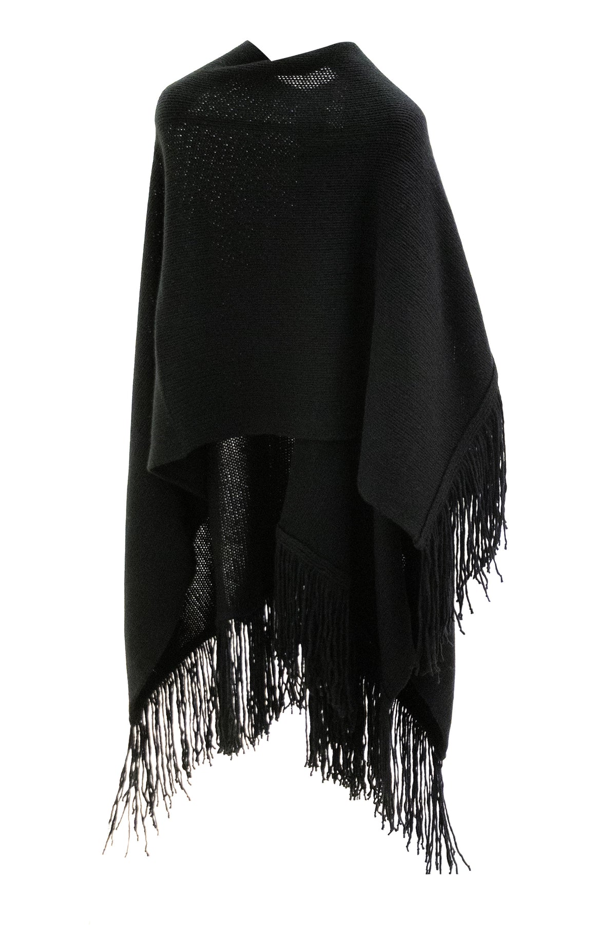 MAX MARA Cappa in maglia di lana e cachemire di colore nero