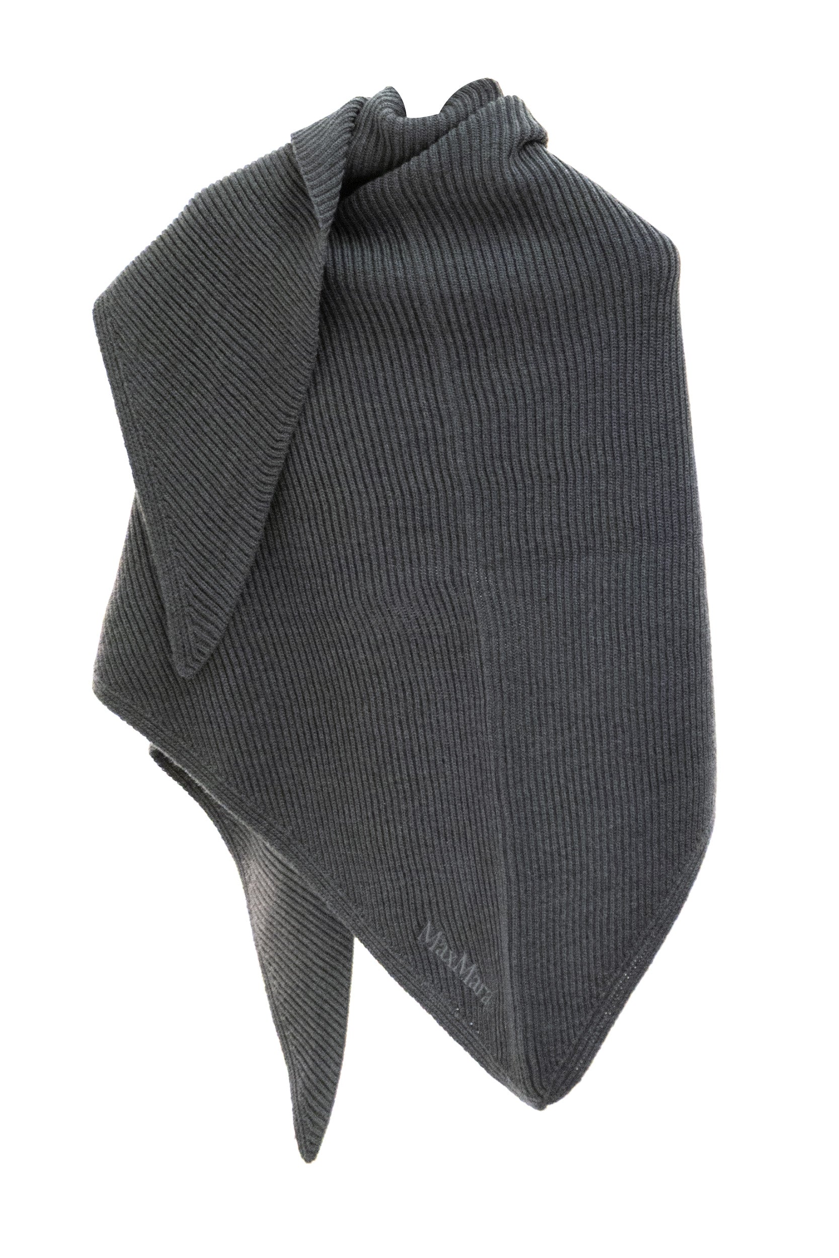 Scialle in lana di colore grigio<BR/> MXASUPREMO 003 MAX MARA 