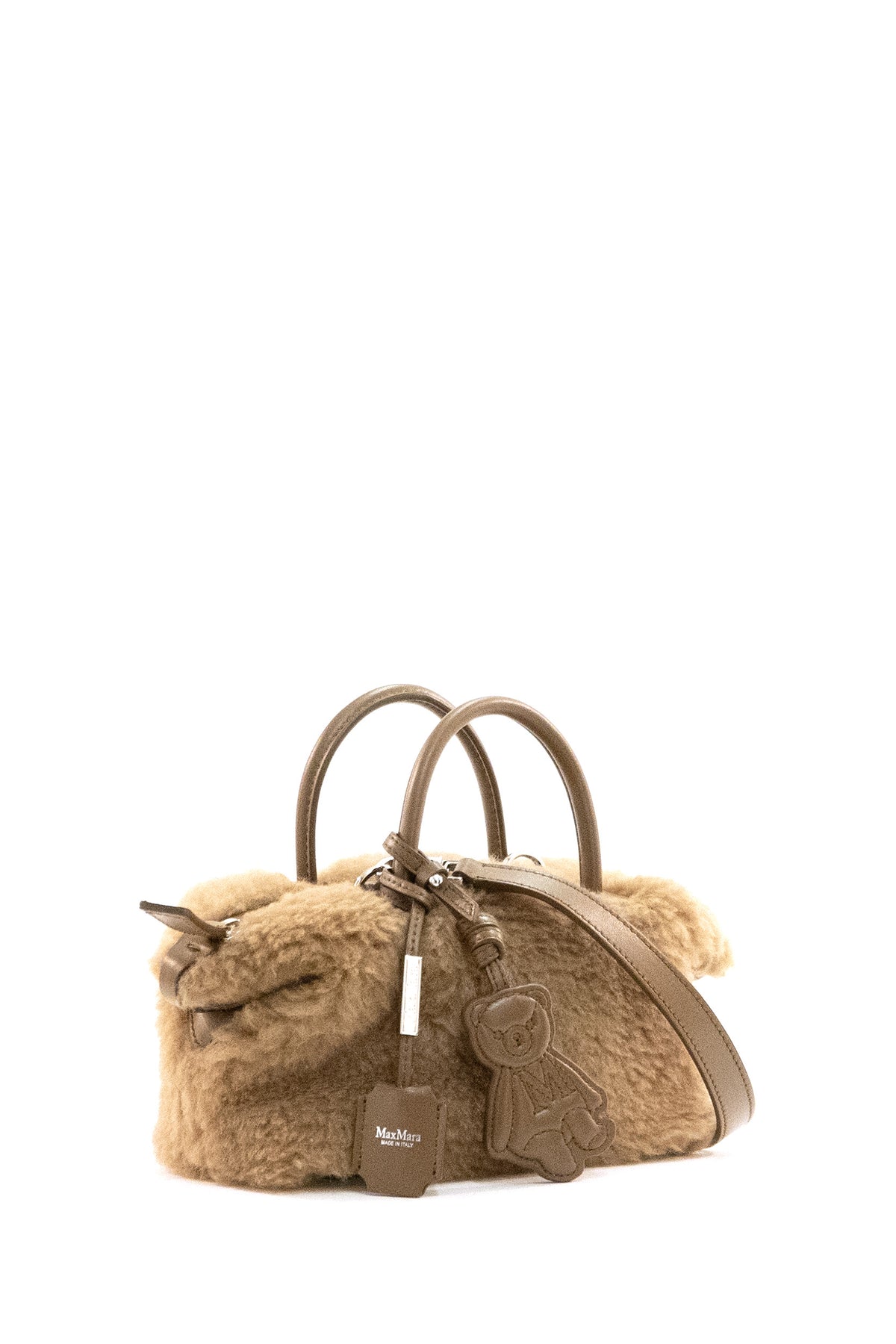 MAX MARA Bauletto piccolo in Teddy color cammello, Beige, vista 2