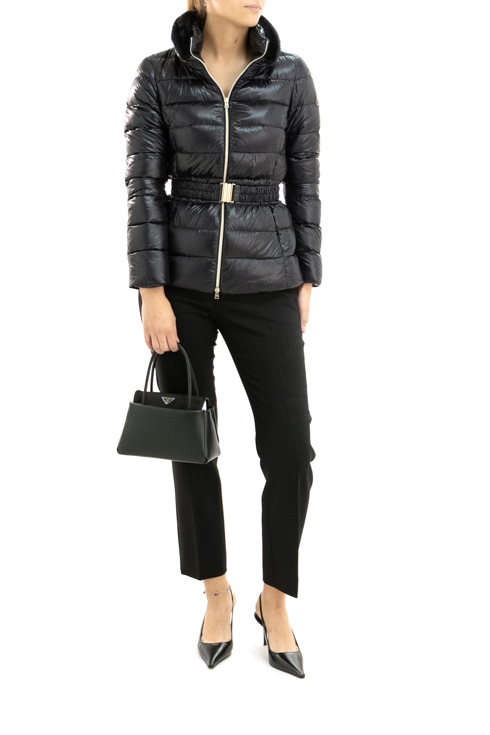 Pantaloni in lana di colore nero<BR/> MXMACINO 003 MAX MARA 