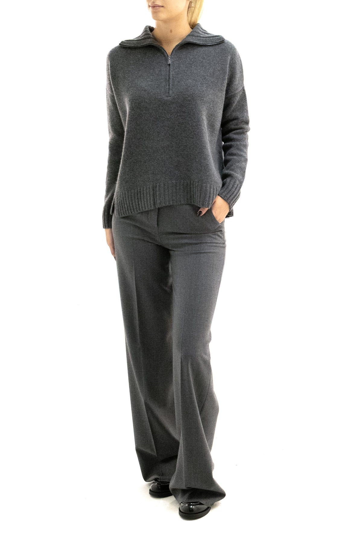 MAX MARA Pullover in cachemire color grigio, view 2