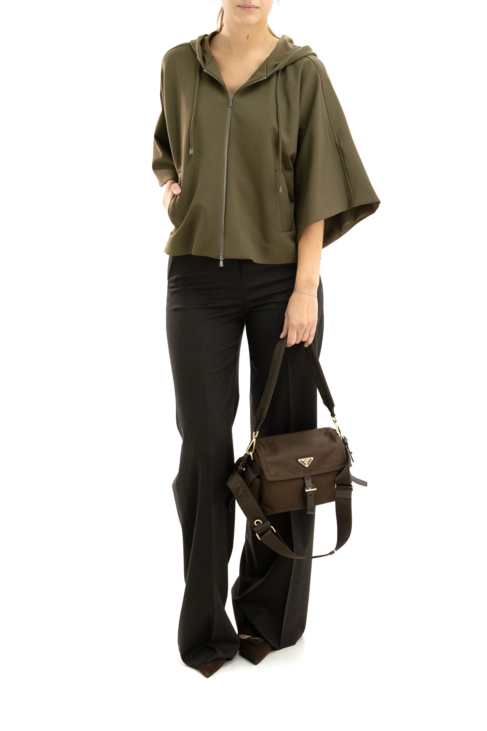 Pantaloni in lana di colore marrone<BR/> MXMEXTRA 003 MAX MARA 