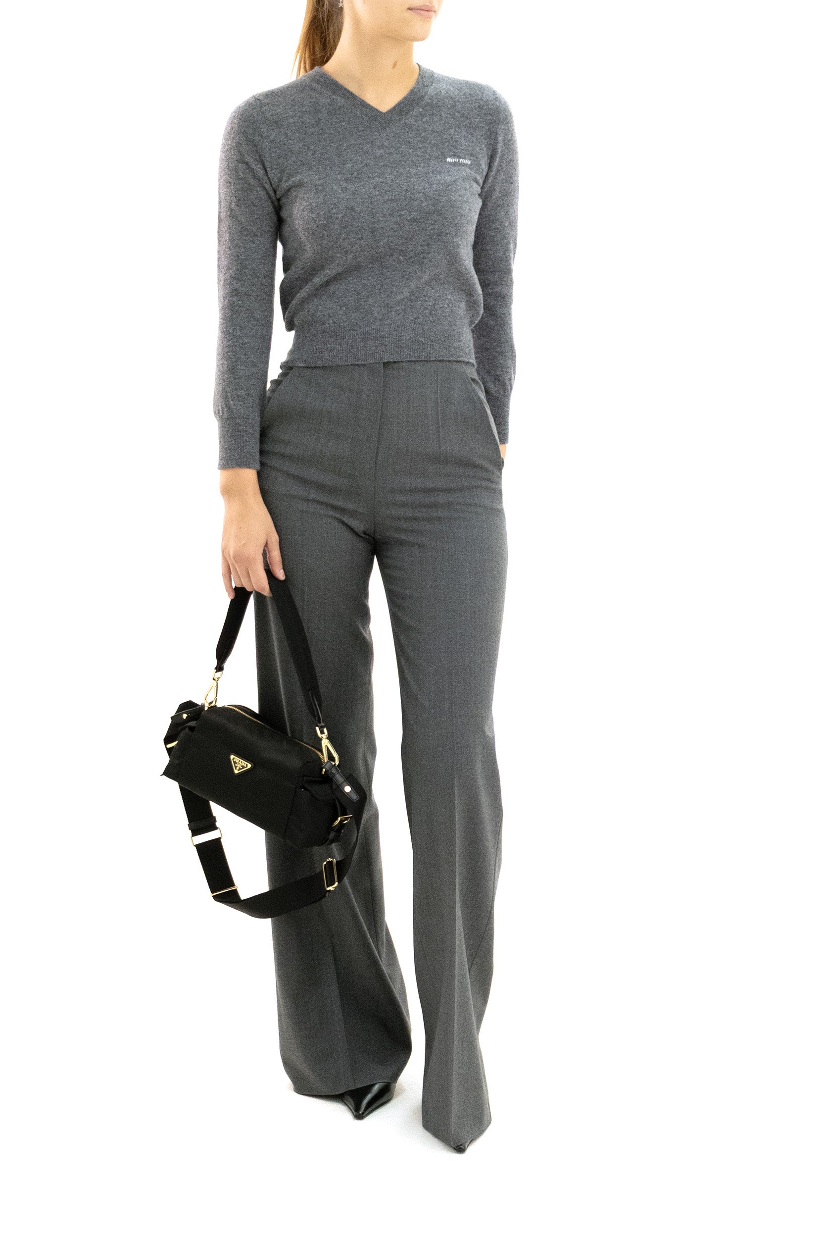 Pantaloni in lana di colore grigio<BR/> MXMEXTRA 006 MAX MARA 