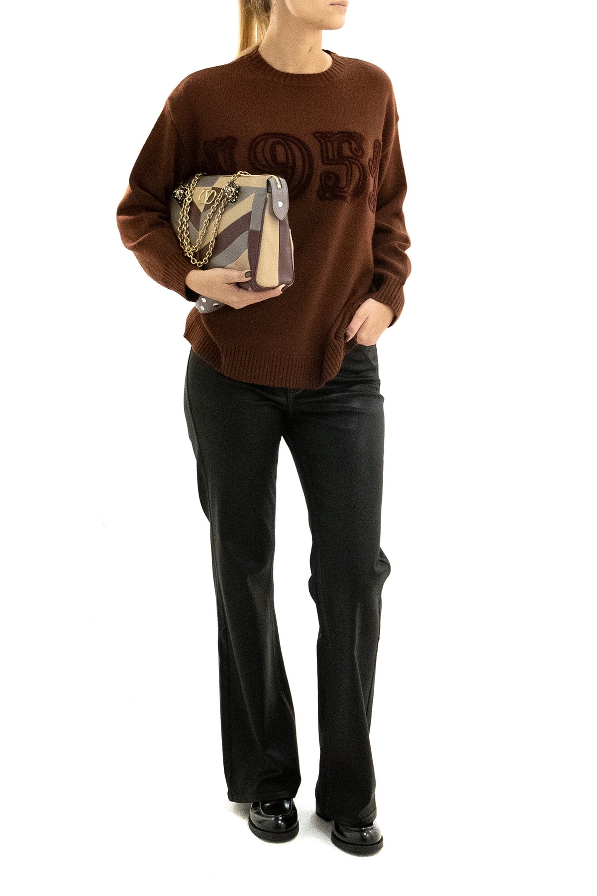 MAX MARA Pullover in cashmere color ruggine, Bordeaux, view 2
