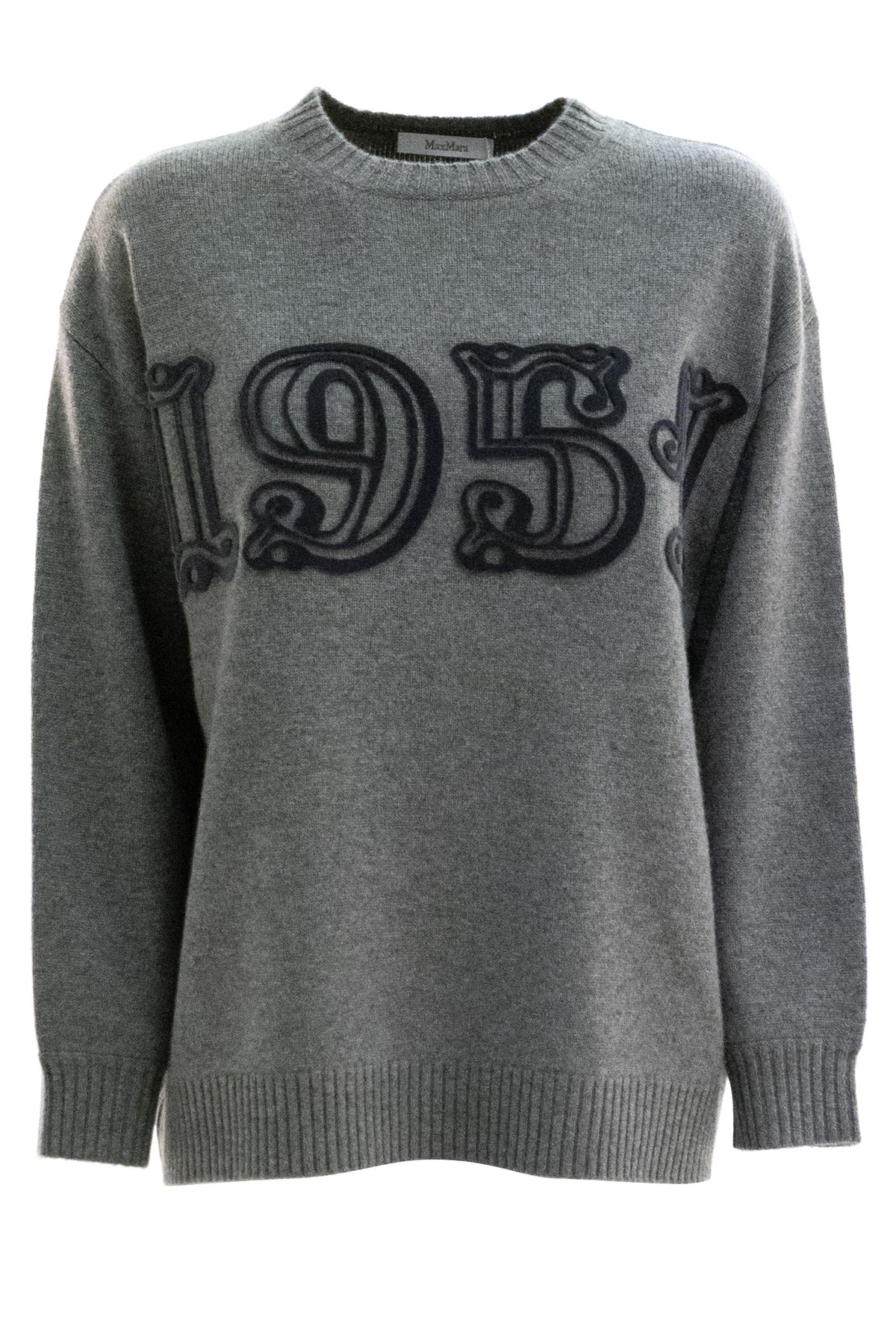 Pullover in cashmere di colore grigio<BR/> MXMFIDO1 016 MAX MARA 