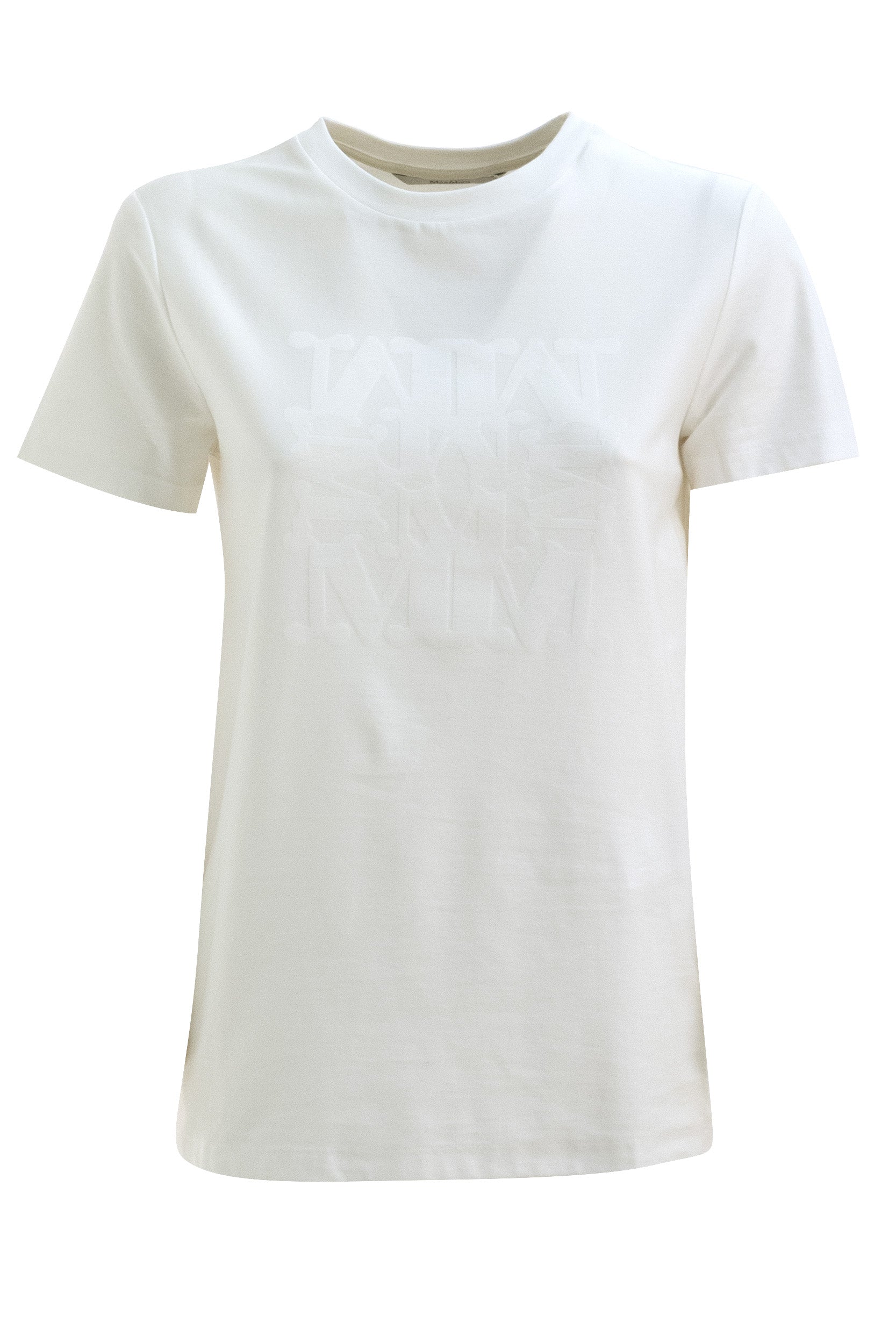T-shirt in cotone di colore bianco<BR/> MXMPANFILO 001 MAX MARA 