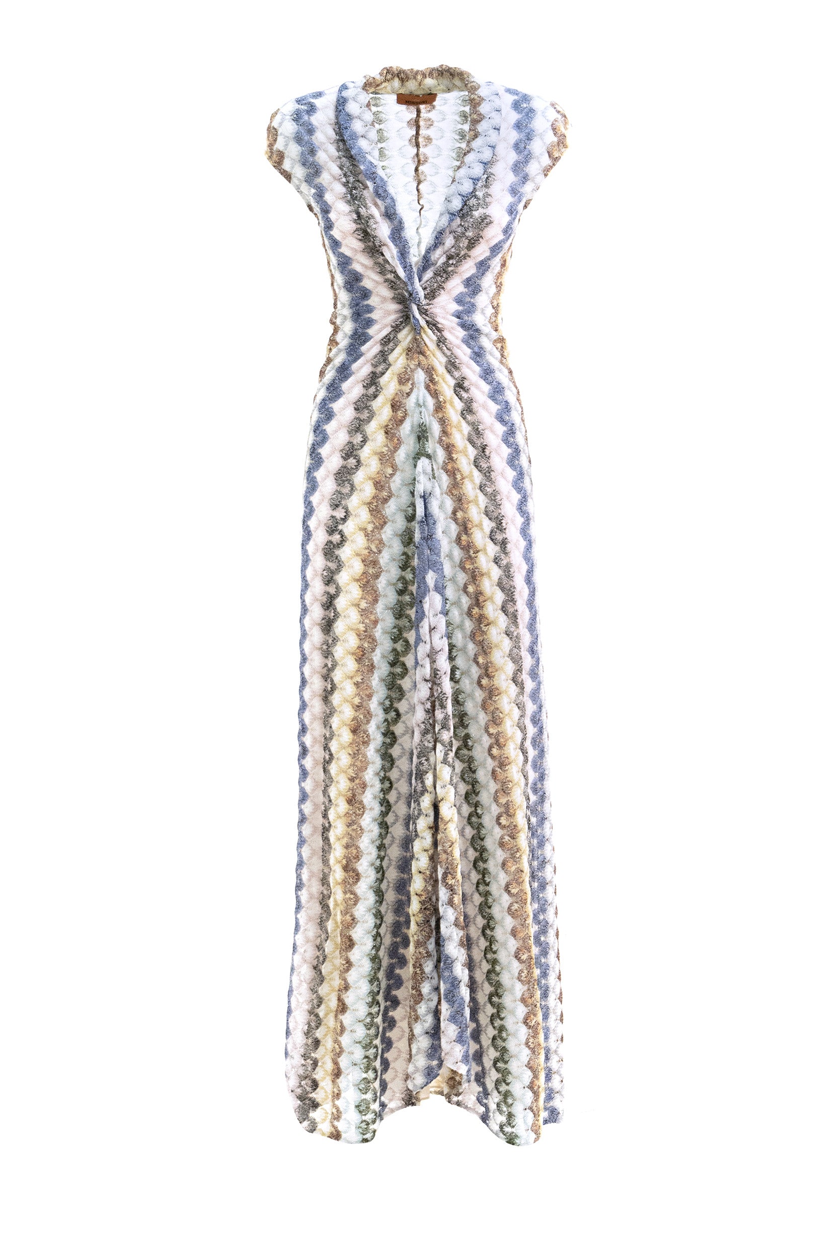 Abito lungo in viscosa lamé multicolore<BR/> DS26WG2H-BR015P SMSPU MISSONI 