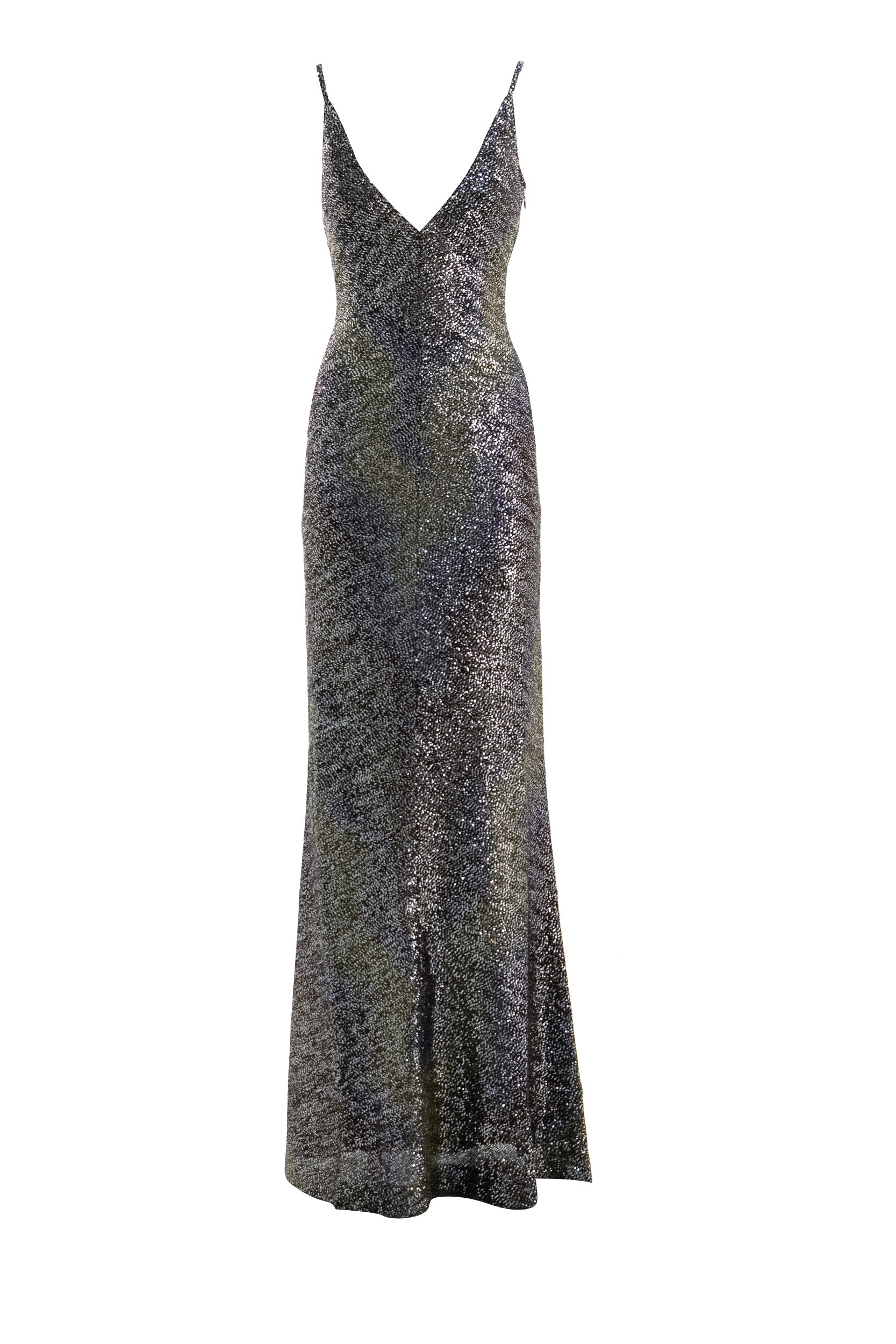 Abito lungo in maglia dégradé con paillettes multicolore<BR/> DS26WG0T-BC006G S91SZ MISSONI 