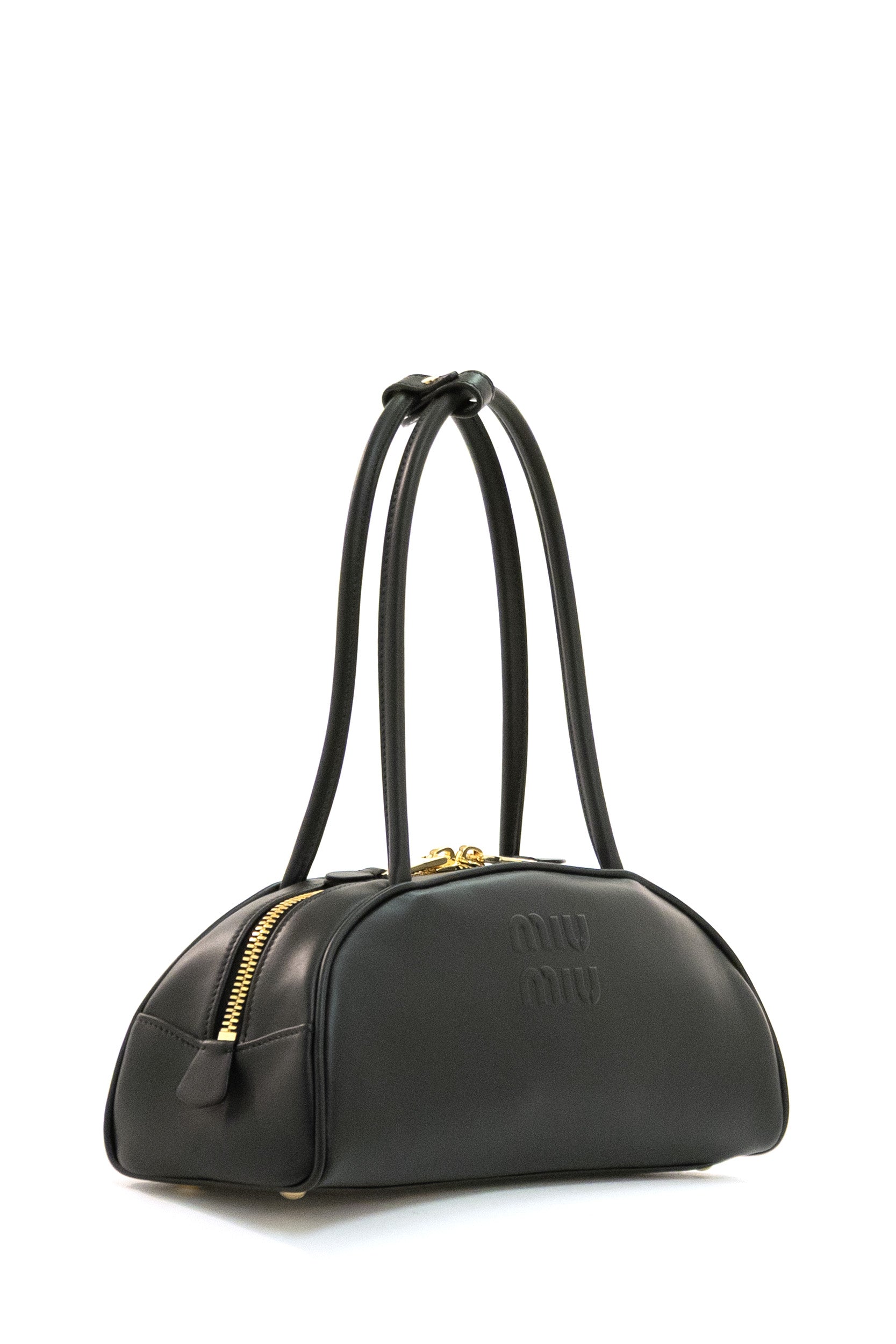 Borsa Beau in pelle di colore nero<BR/> 5BB193 2CRW F0002 MIU MIU 