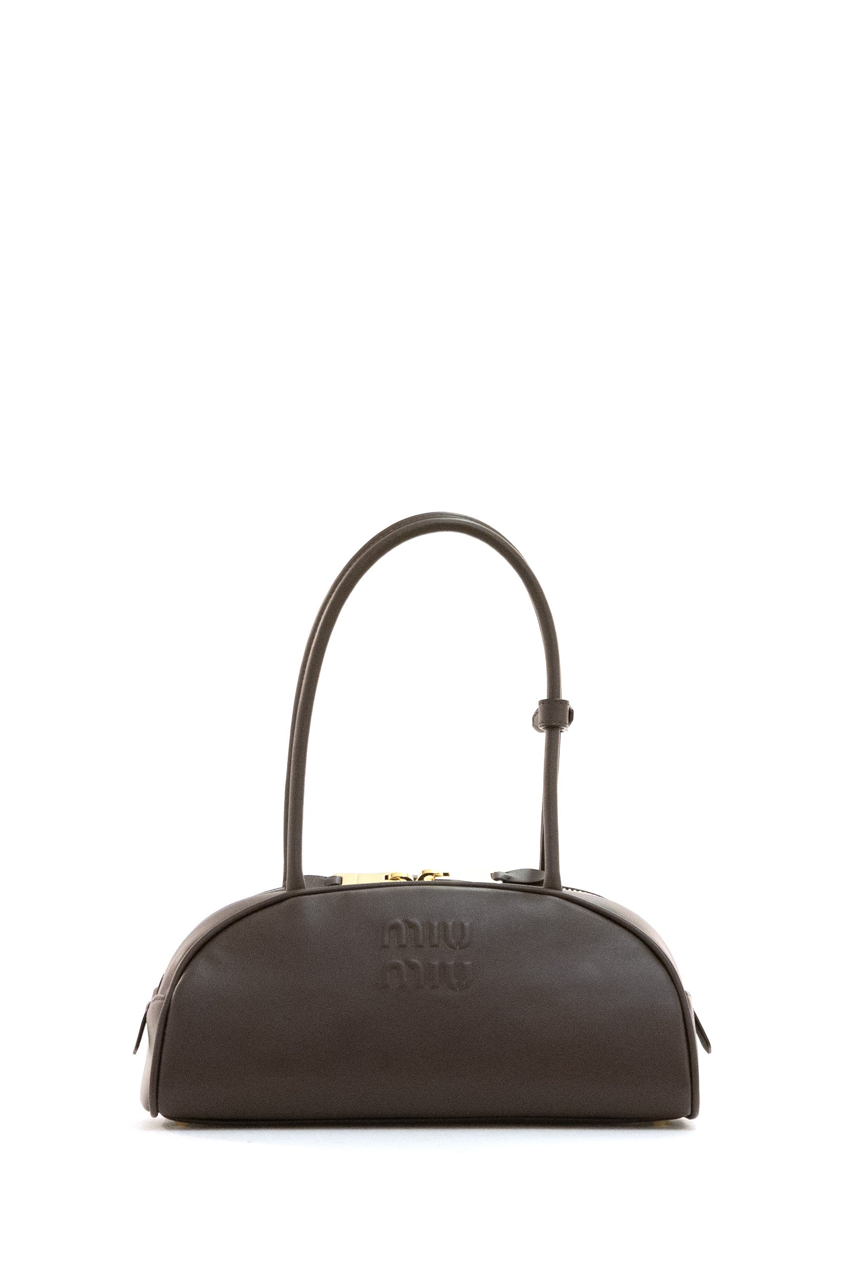 Borsa Beau in pelle di colore marrone<BR/> 5BB193 2CRW F0NBL MIU MIU 