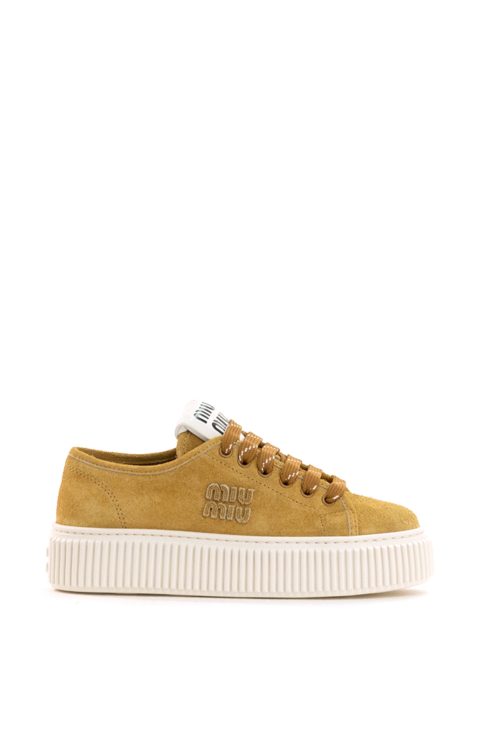Sneakers in Pelle Scamosciata<BR/> 5E389E F D005 054 F0054 MIU MIU 