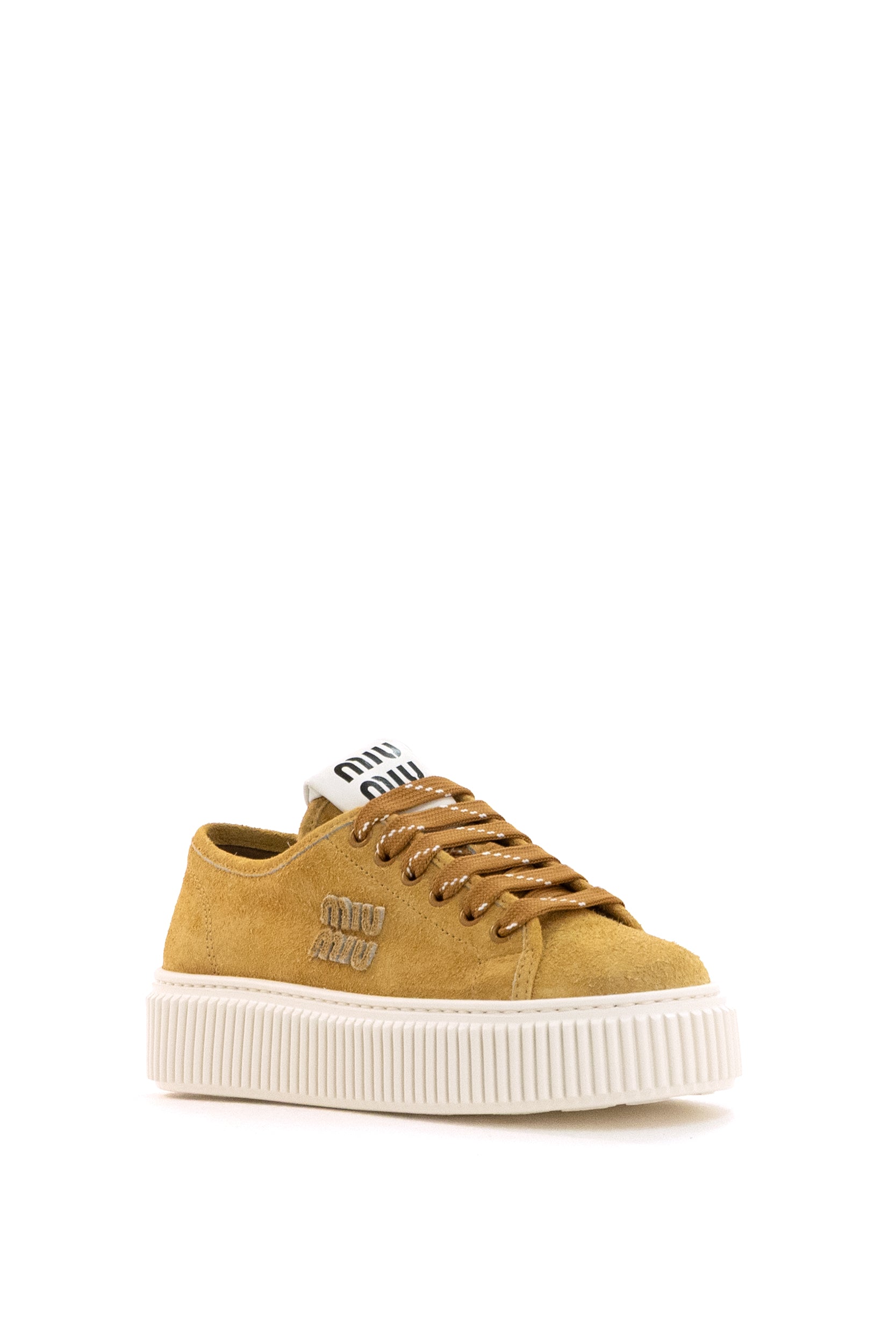 Sneakers in Pelle Scamosciata<BR/> 5E389E F D005 054 F0054 MIU MIU 