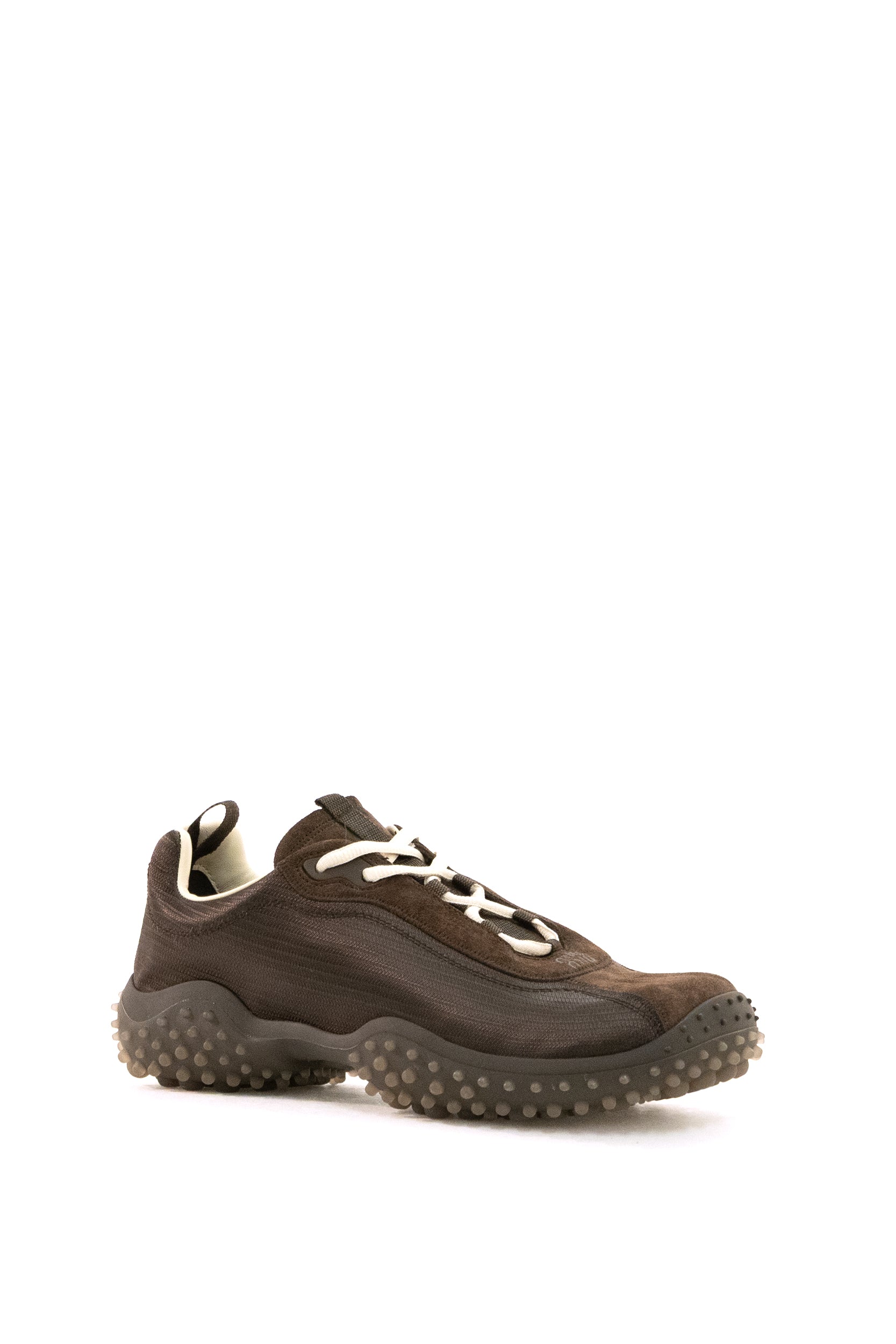 Sneakers in nylon tech e suede di colore marrone<BR/> 5E806E F A045 3M0K F0003 MIU MIU 