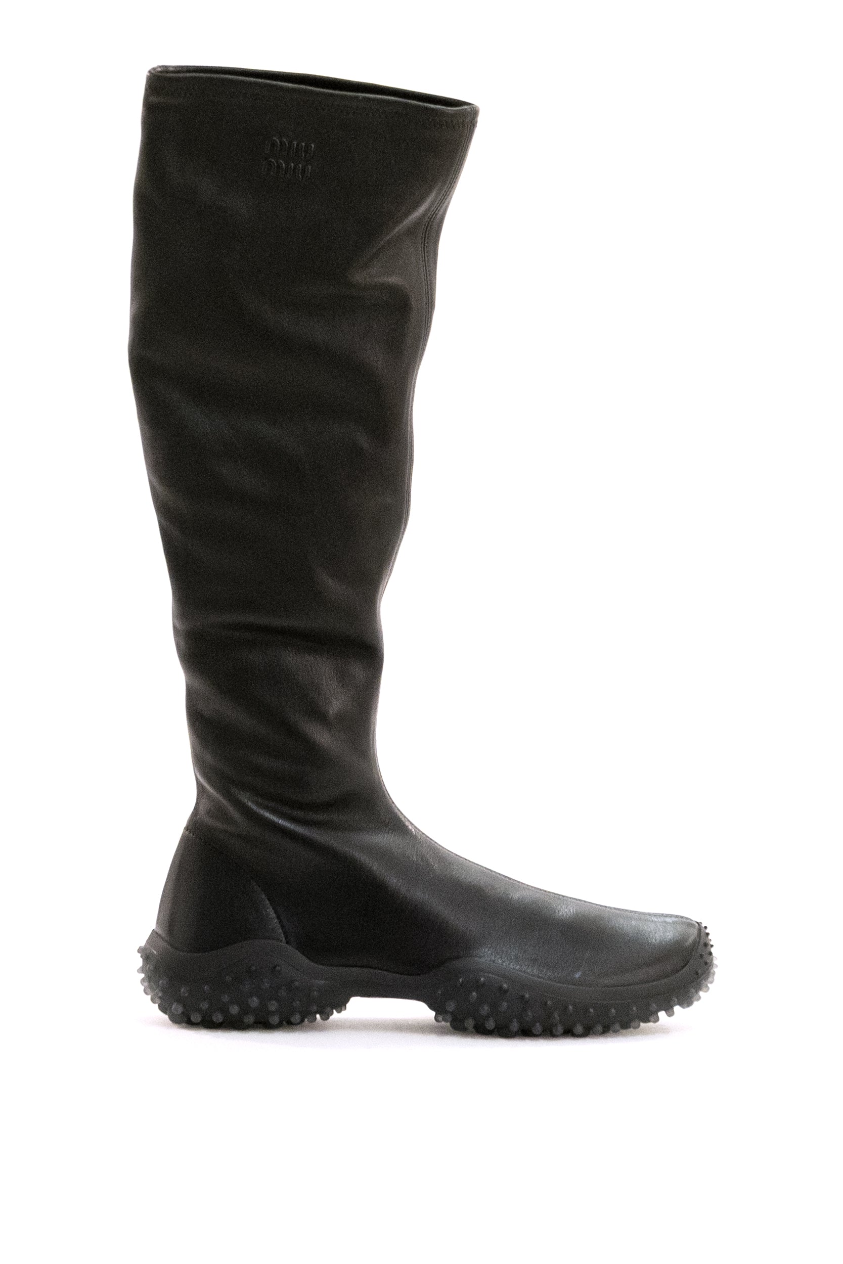 Stivali in nappa di colore nero <BR/> 5W805E F A045 L68 F0002 MIU MIU 