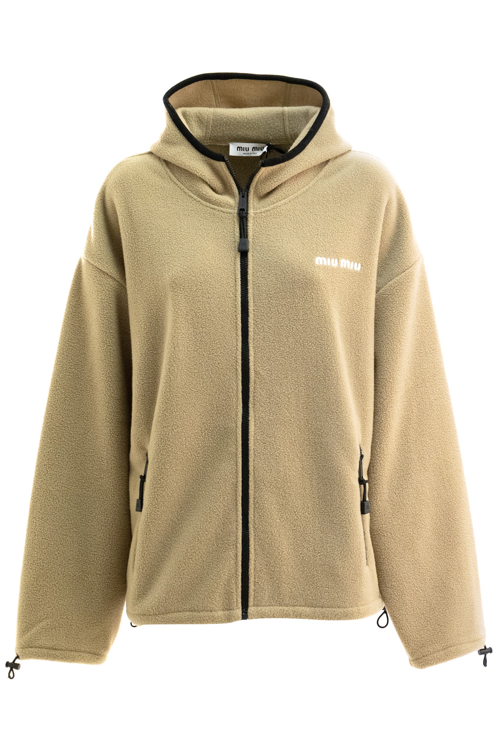 Felpa in pile color cammello<BR/> MJL053 S OOO 18E3 F0040 MIU MIU 
