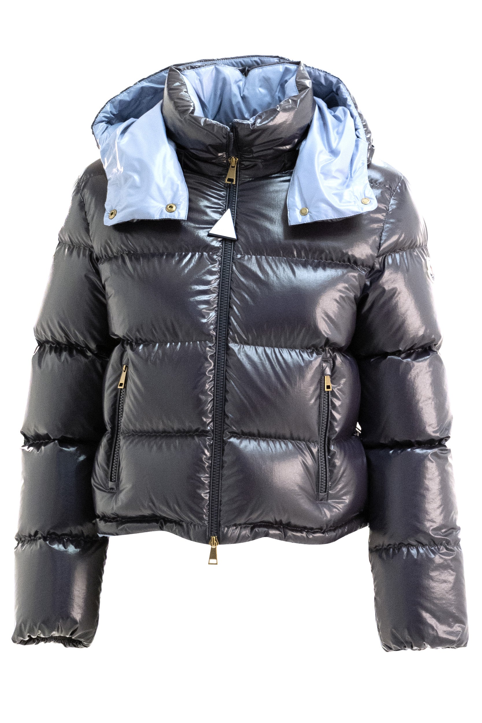 Piumino corto Niveole in nylon di colore blu<BR/> 1A000-31 597EU 778 MONCLER 