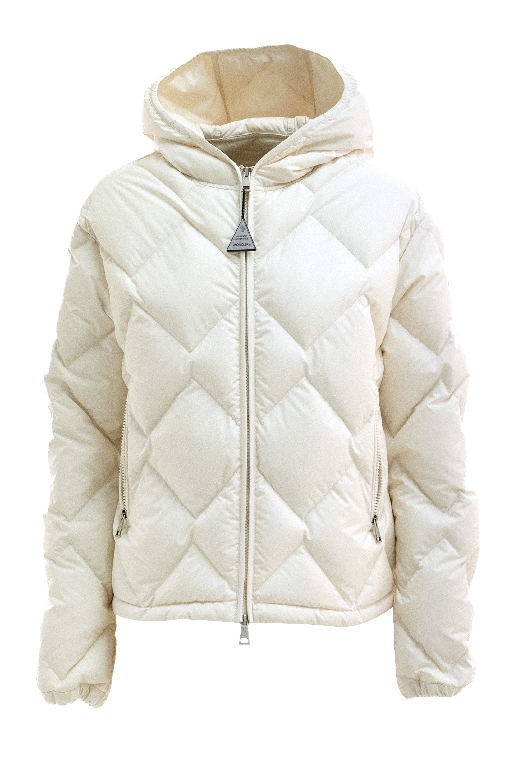 Piumino corto Arvouinne di colore crema<BR/> 1A000-87 597YW 041 MONCLER 