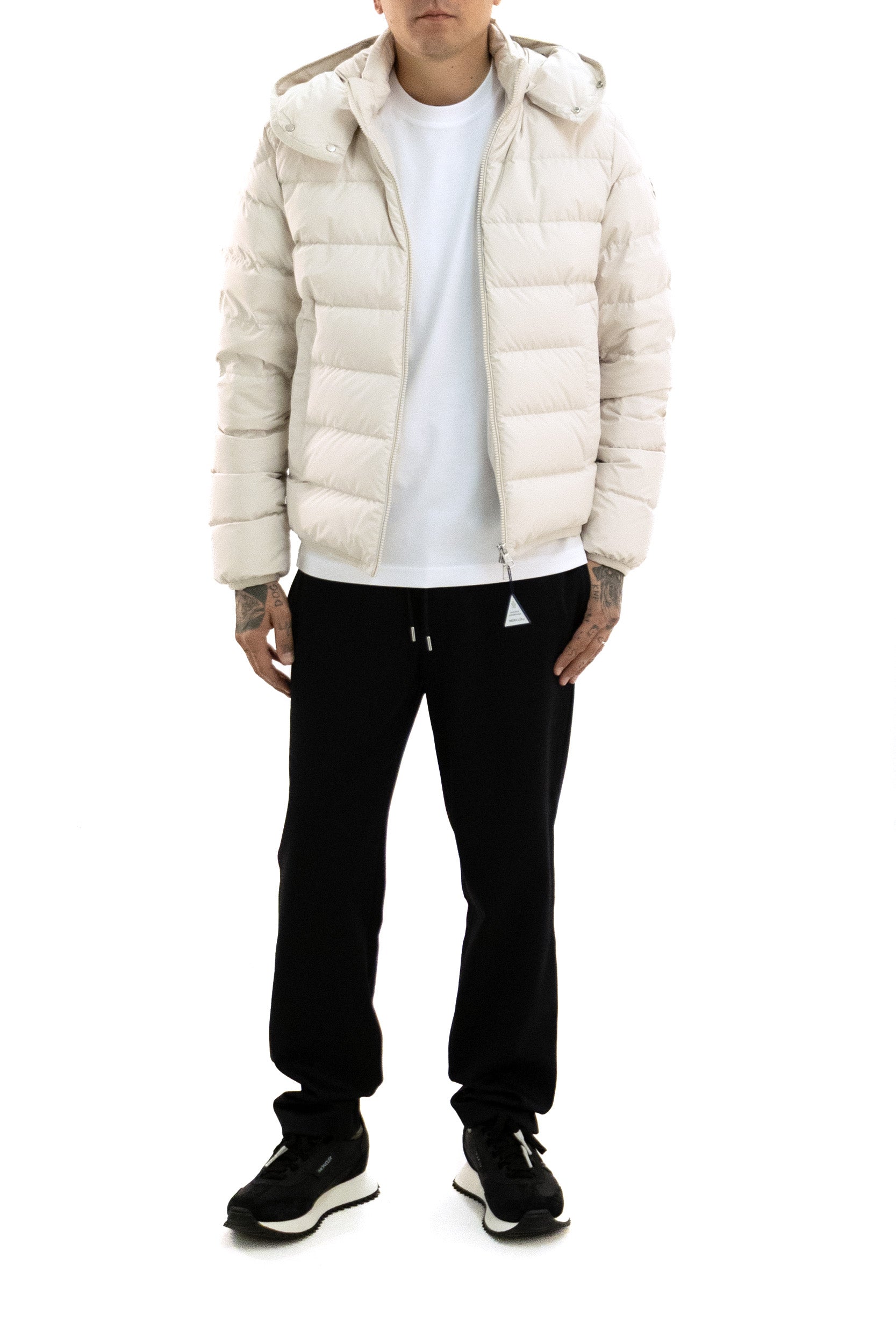 Piumino Montbrocq  in poliestere color avorio<BR/> 1A001-12 597YW 20F MONCLER 