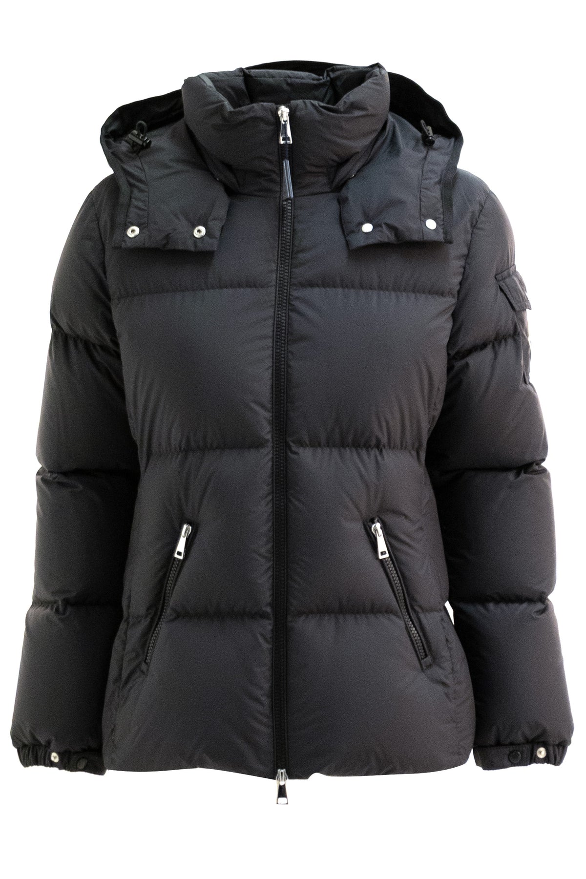 MONCLER Black polyester Fourmines down jacket, Nero