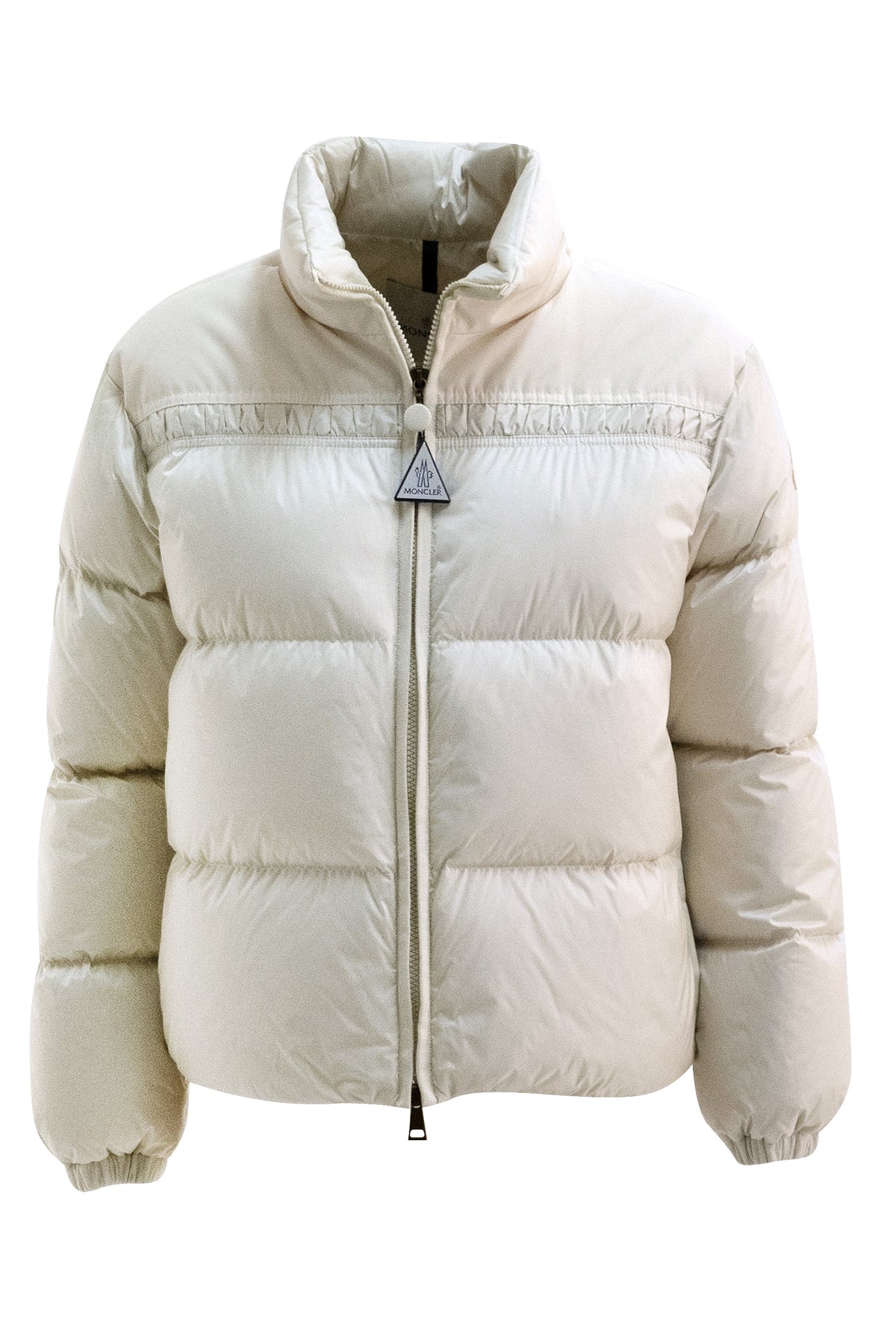 MONCLER Piumino Meditation in nylon technique di colore bianco