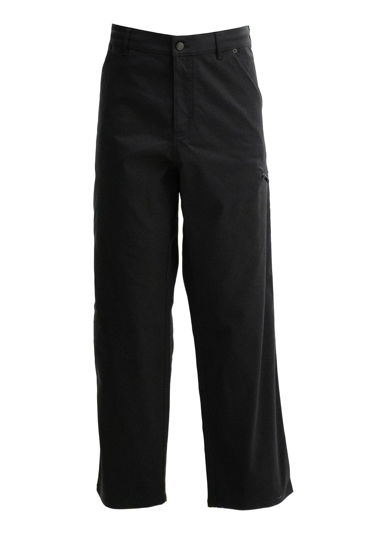 MONCLER Pantaloni in gabardine di cotone di colore nero