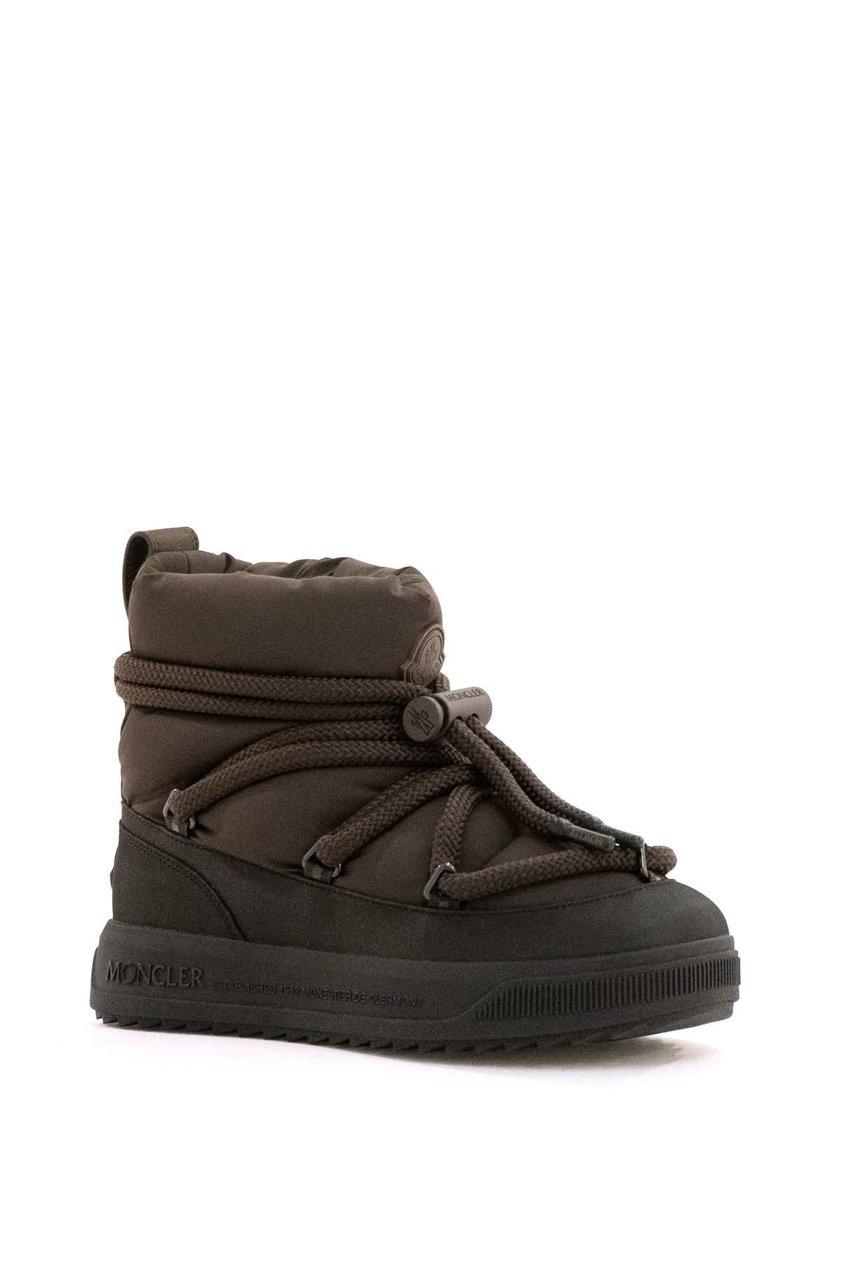MONCLER Stivali da neve Altive Mid in tessuto di colore marrone, vista 2