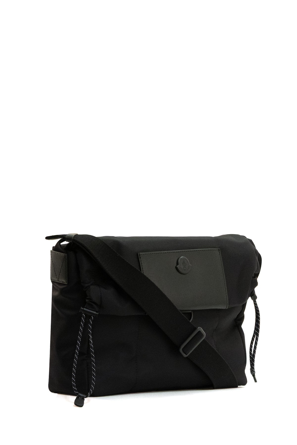 MONCLER Kenton messenger bag in black drill, view 2