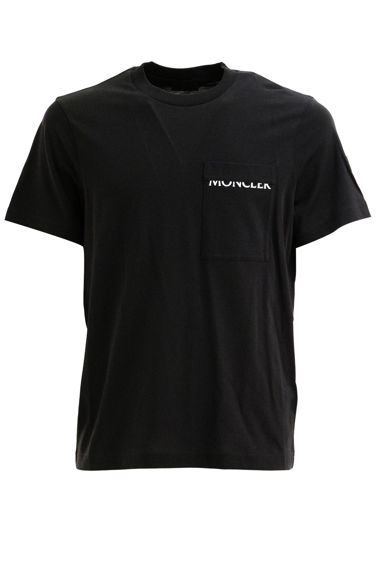 MONCLER T-shirt in cotone di colore nero