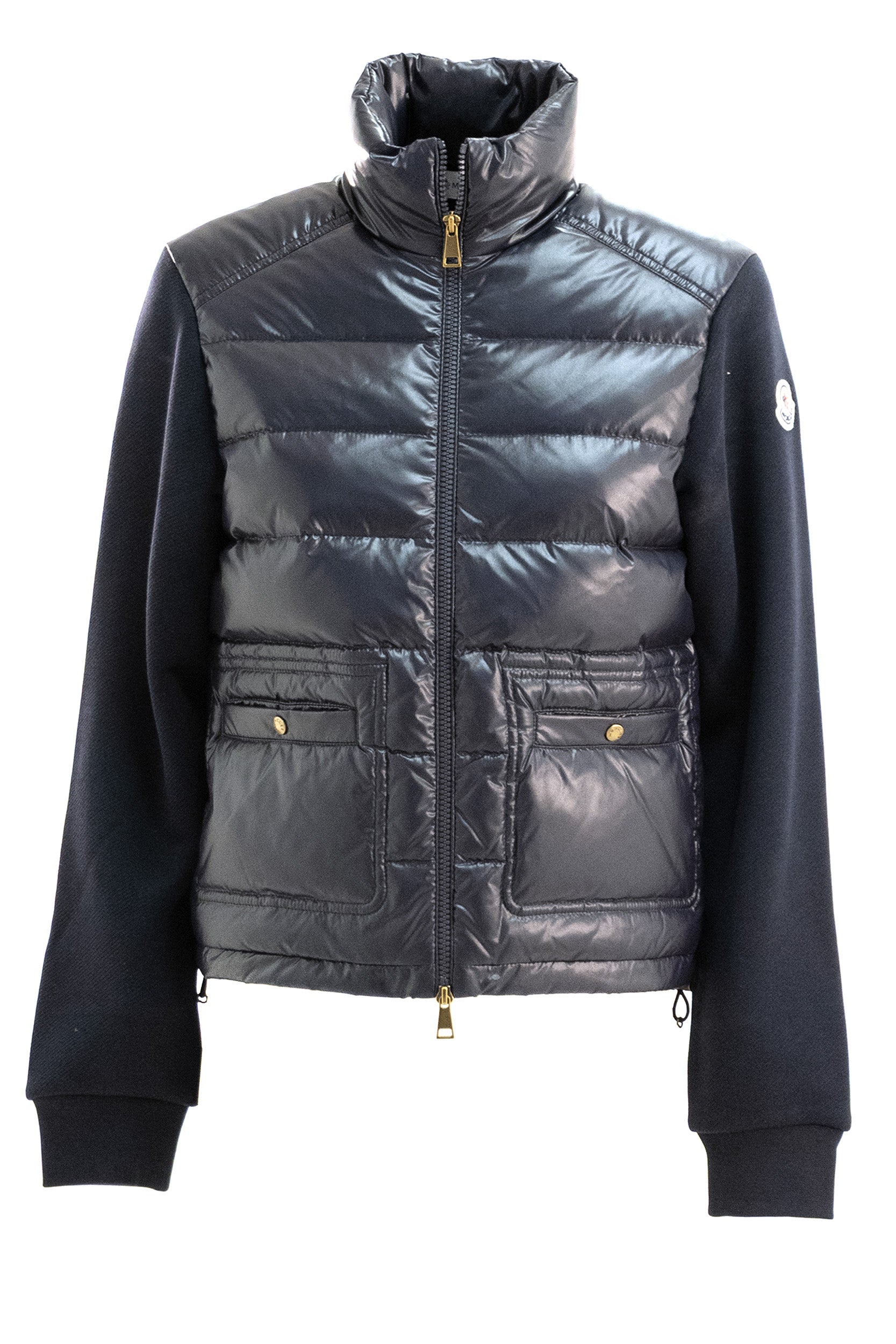 Cardigan in cotone imbottito di colore blu<BR/> 8G000-17 89BG6 778 MONCLER 