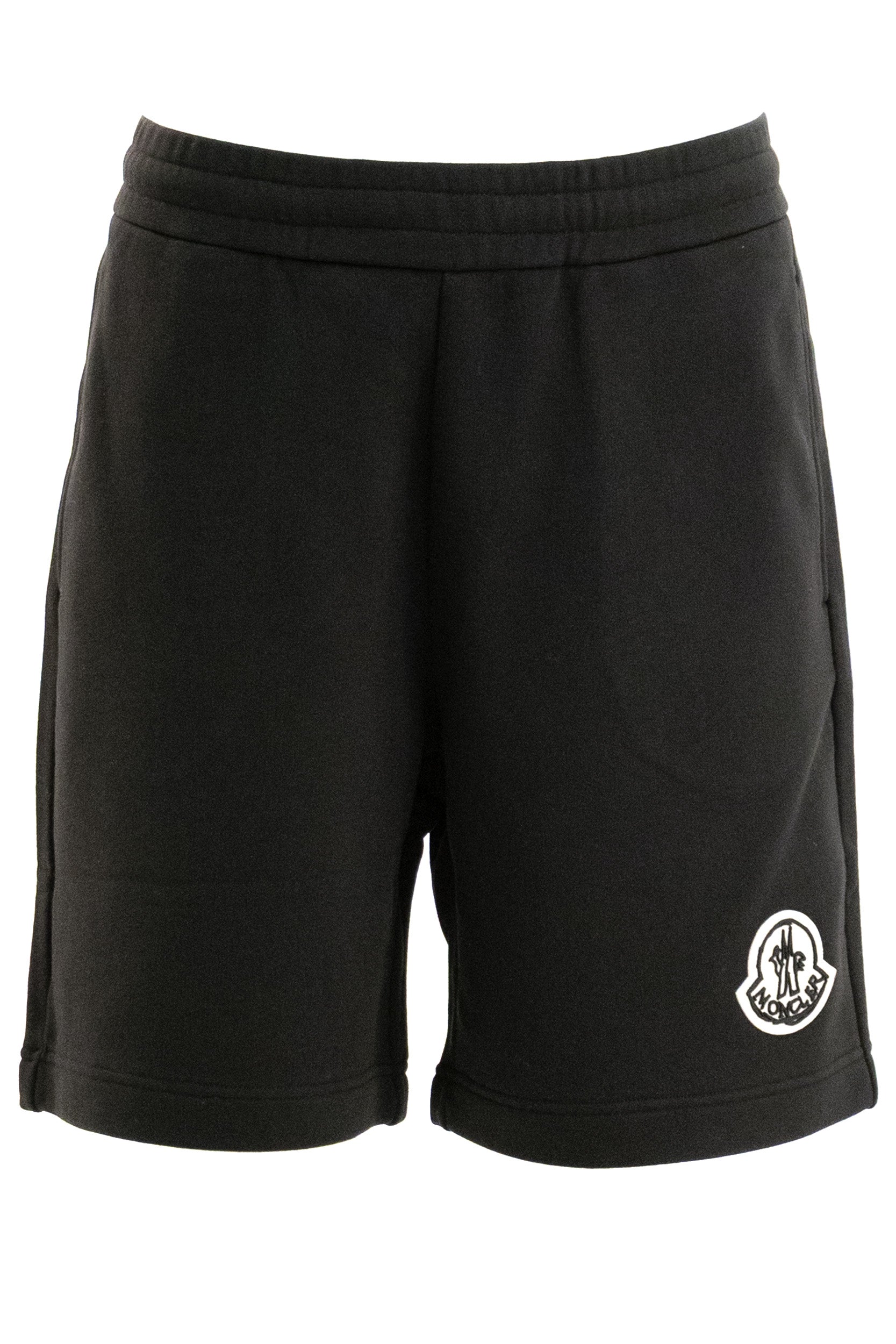 Shorts in jersey di cotone di colore nero<BR/> 8H000-09 899V4 999 MONCLER 