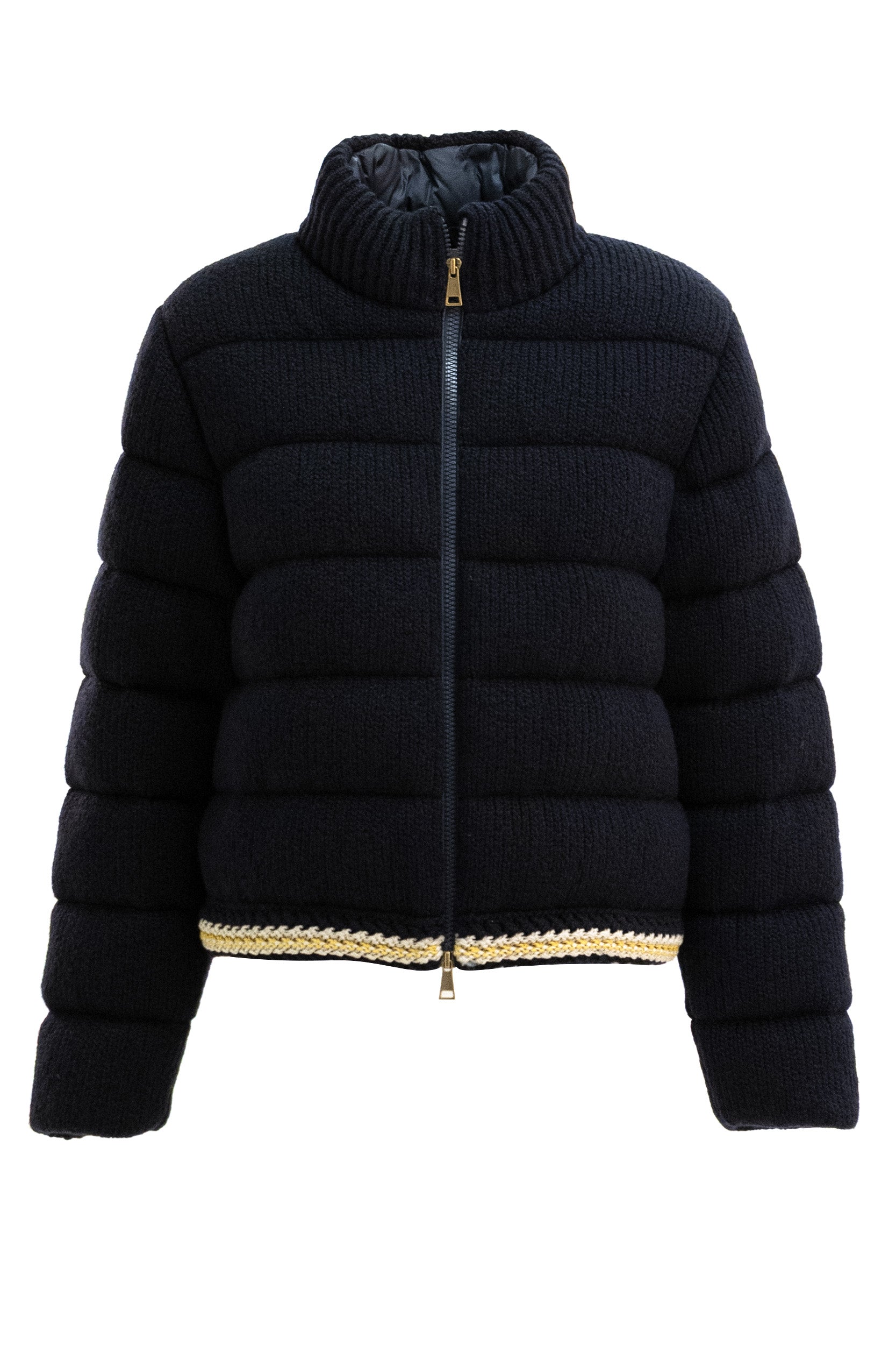 Piumino in maglia di cotone di colore blu<BR/> 9B000-09 N0005 780 MONCLER 