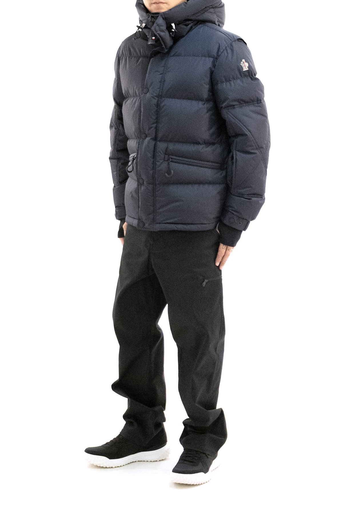 MONCLER GRENOBLE Blue technical nylon Kasanka down jacket, view 2