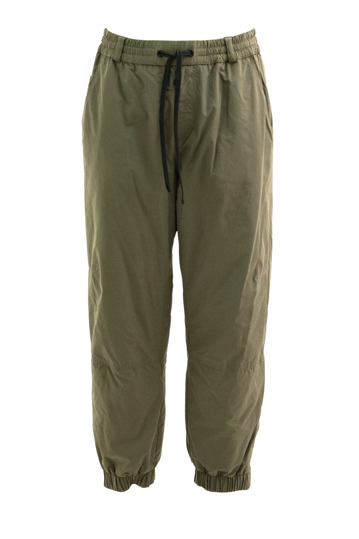 MONCLER GRENOBLE Joggers in micro soft color verde militare