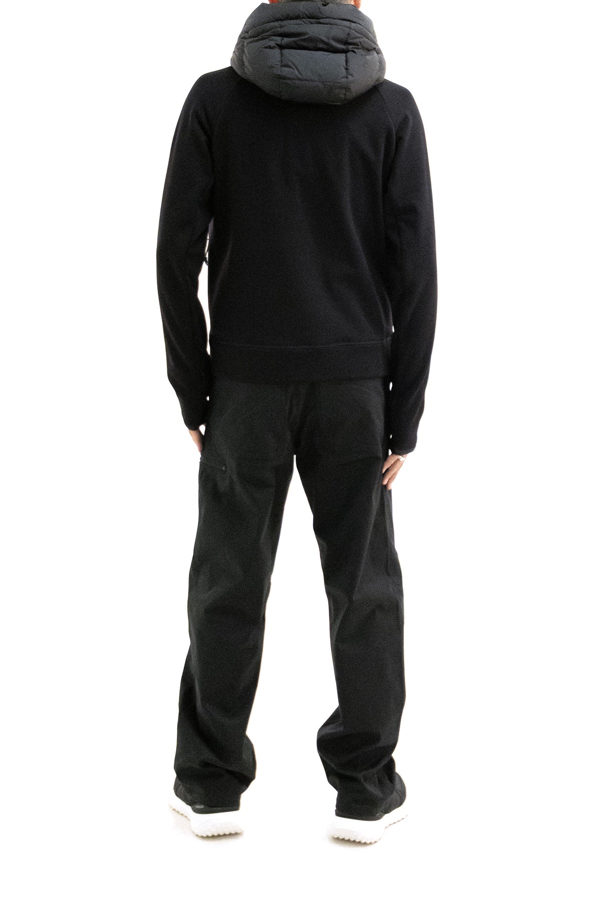 MONCLER GRENOBLE Felpa imbottita in Polartec di colore nero, vista 3