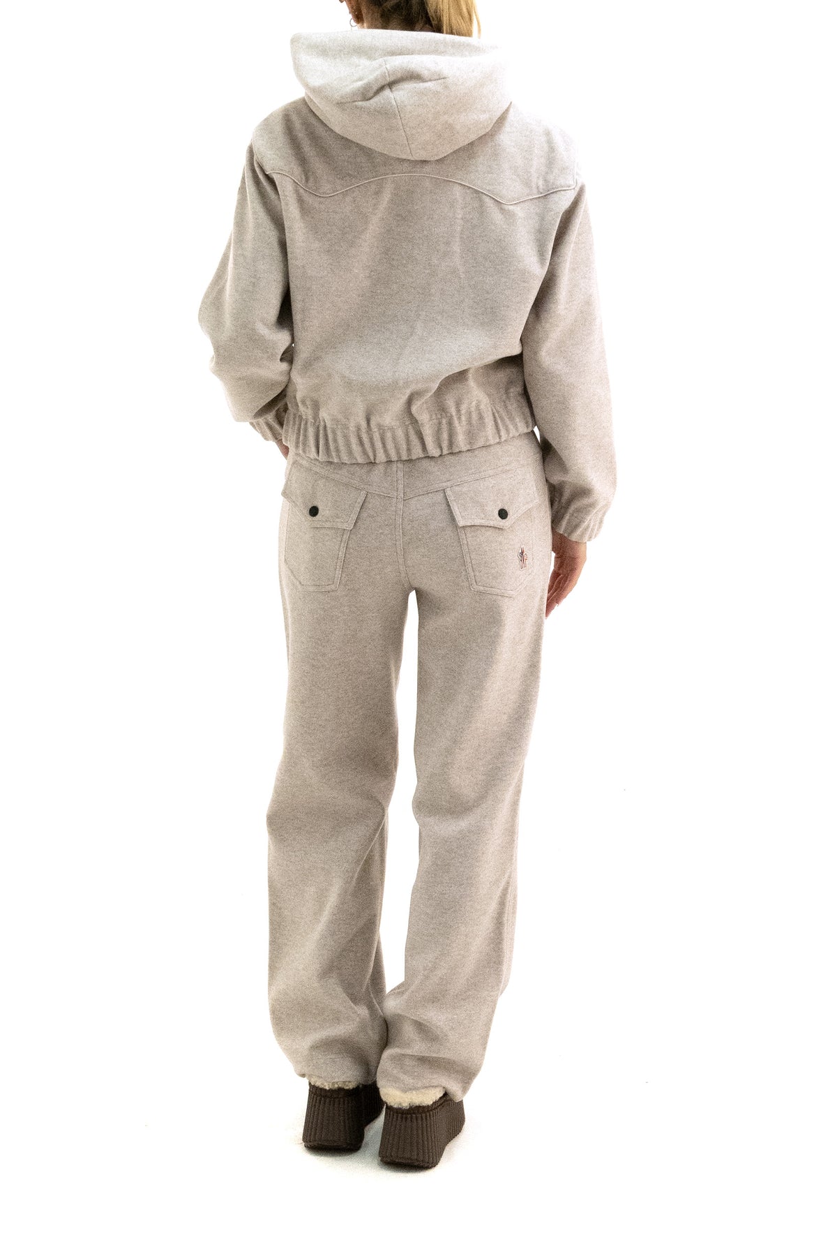 MONCLER GRENOBLE Pantaloni in interlock color beige, vista 3