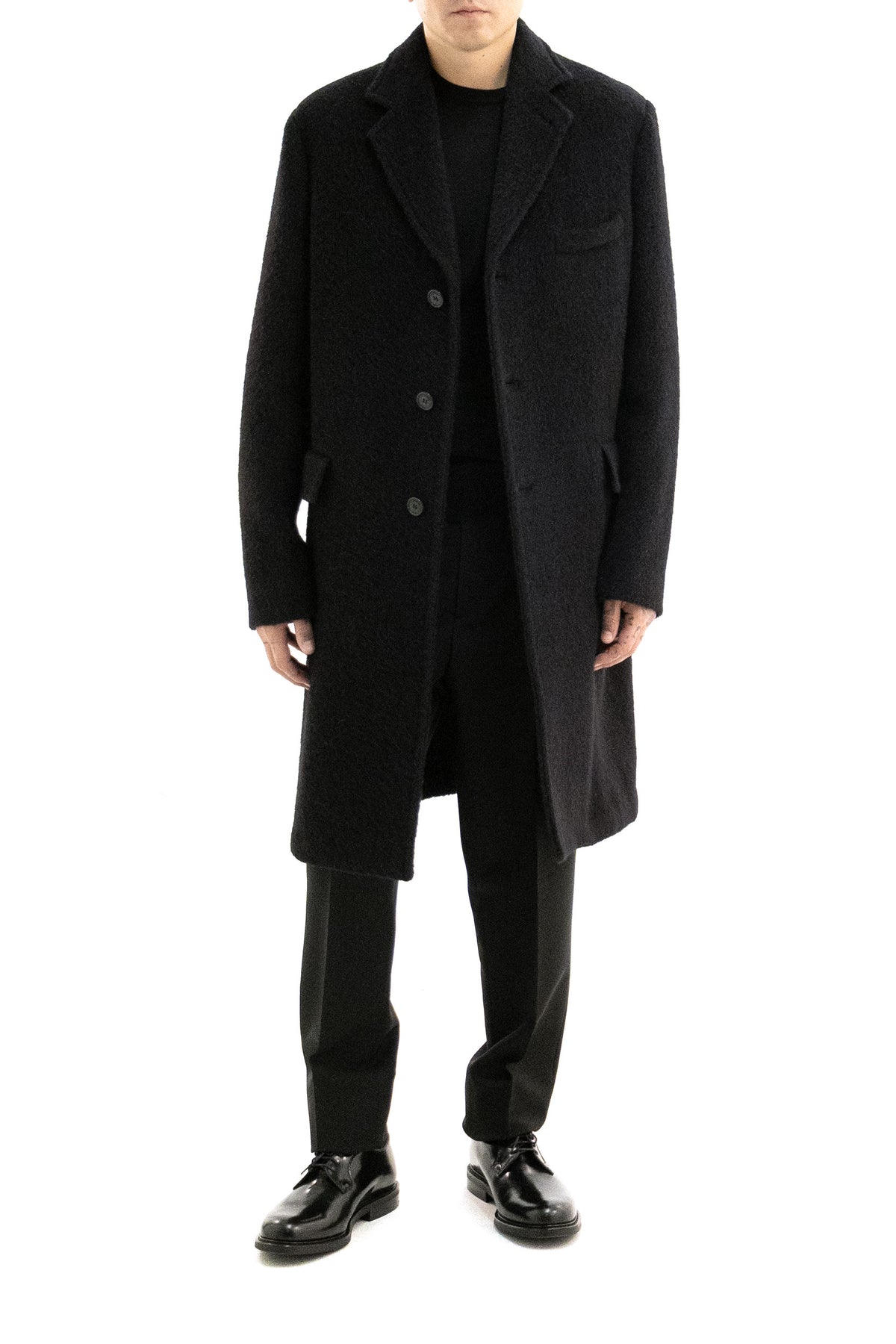MONTEDORO Cappotto in Alpaca, Nero, vista 2