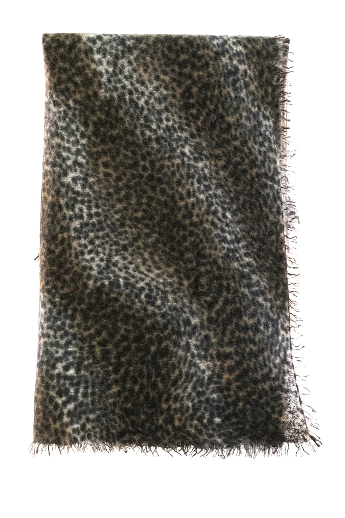 MOULETA Sciarpa in cachemere animalier, Marrone