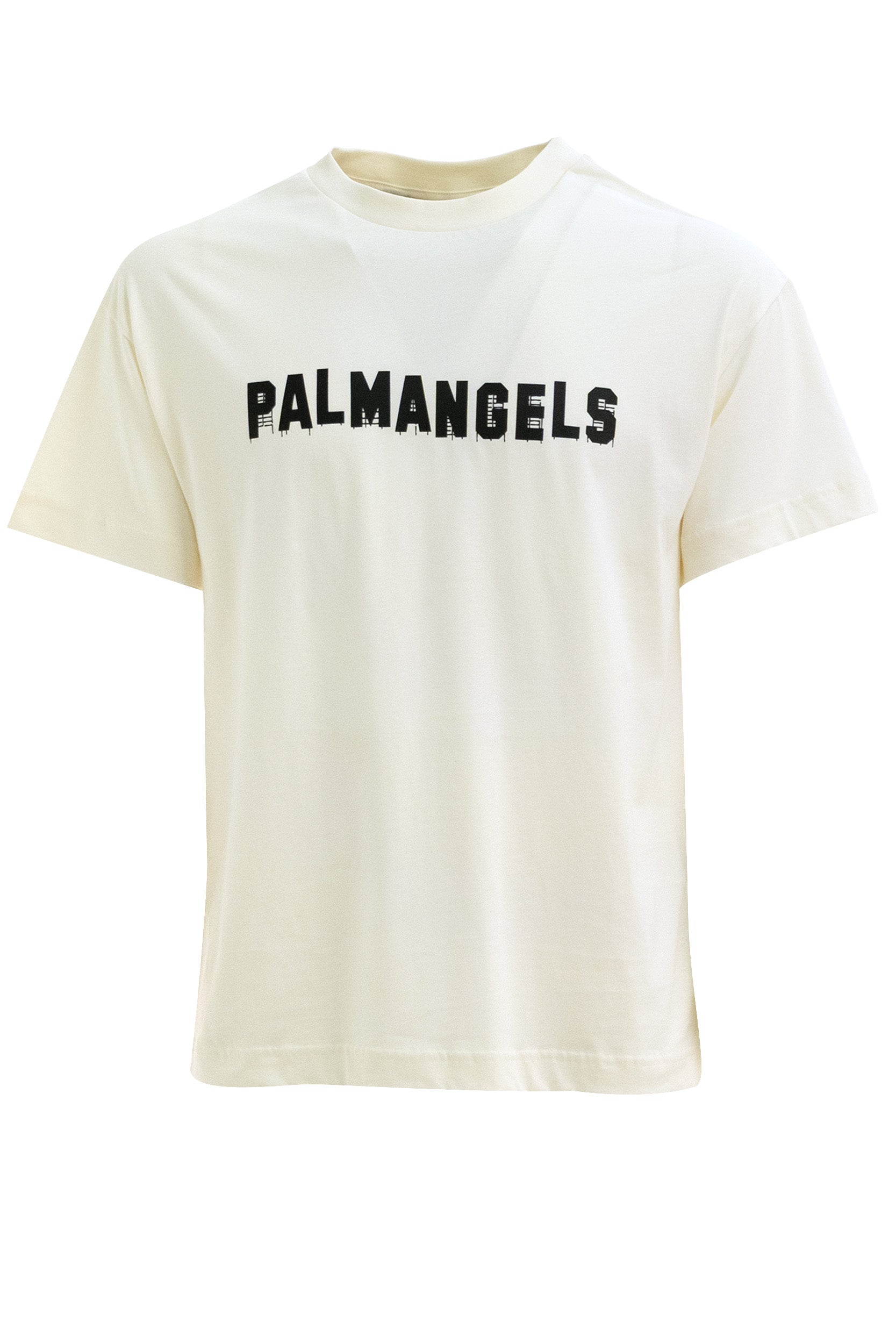 T-shirt in cotone di colore bianco <BR/> PAMAA001JR018 0310 PALM ANGELS 