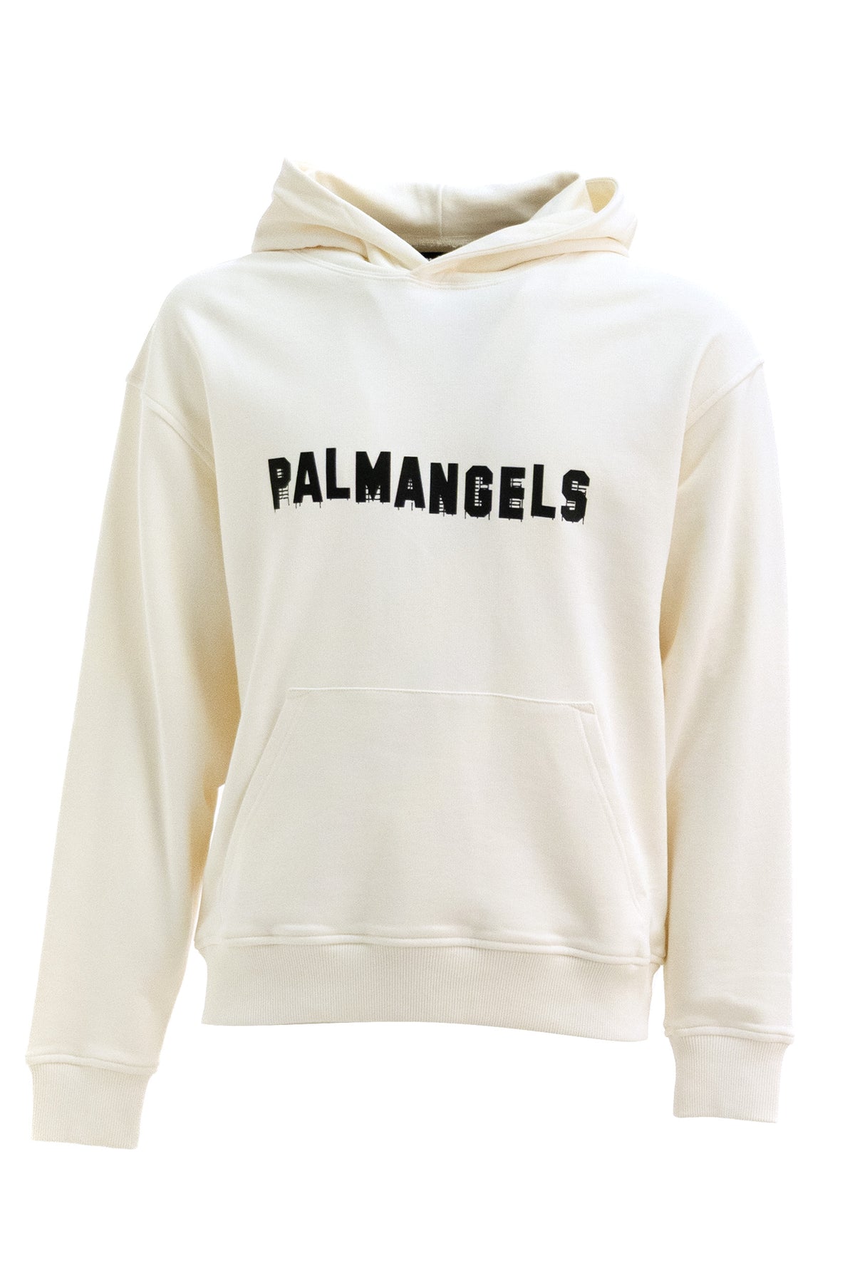 PALM ANGELS Felpa in cotone di colore bianco, Bianco/nero