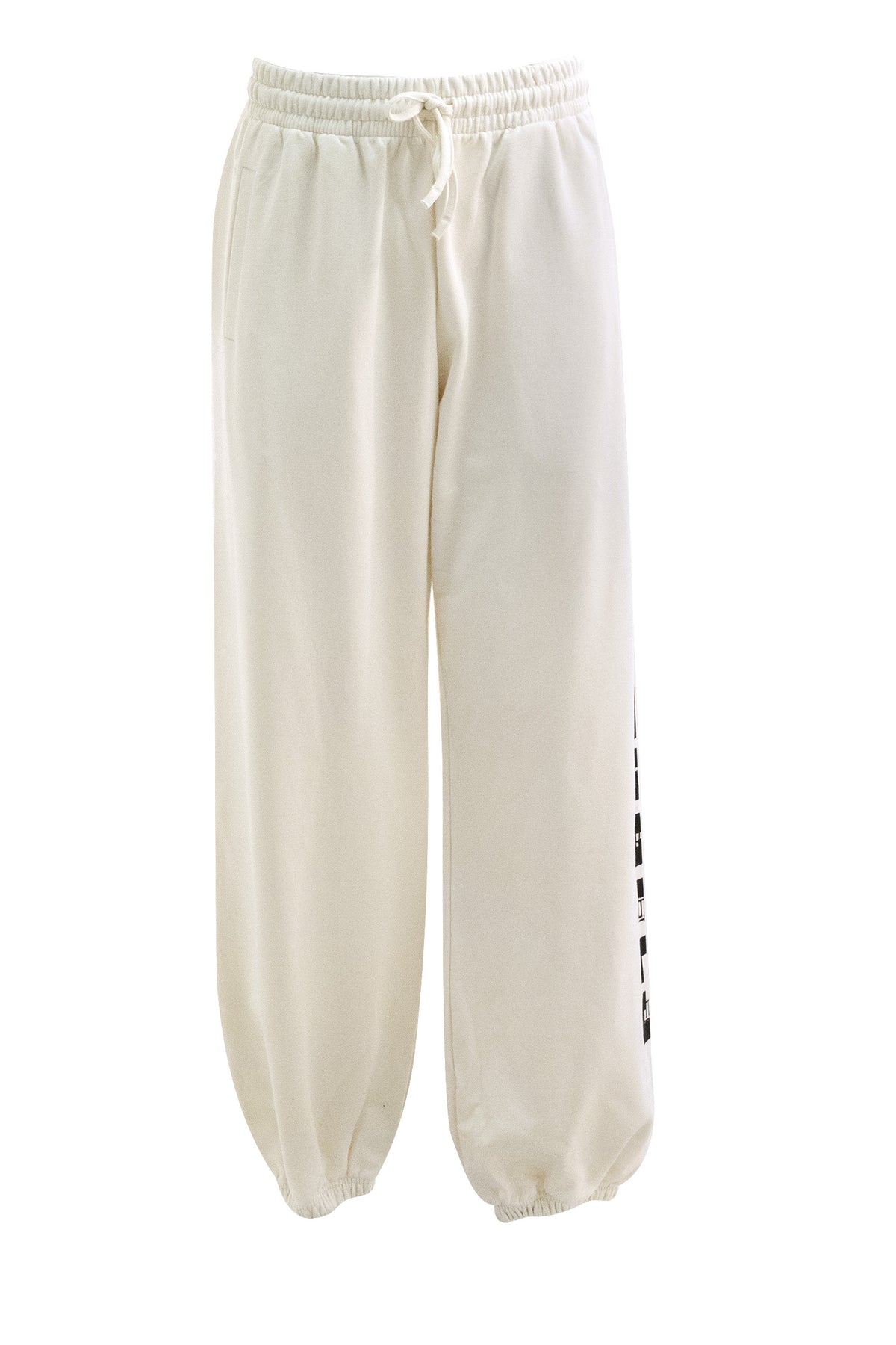 Pantaloni jogging in cotone di colore bianco<BR/> PAMCH002FL004 0310 PALM ANGELS 
