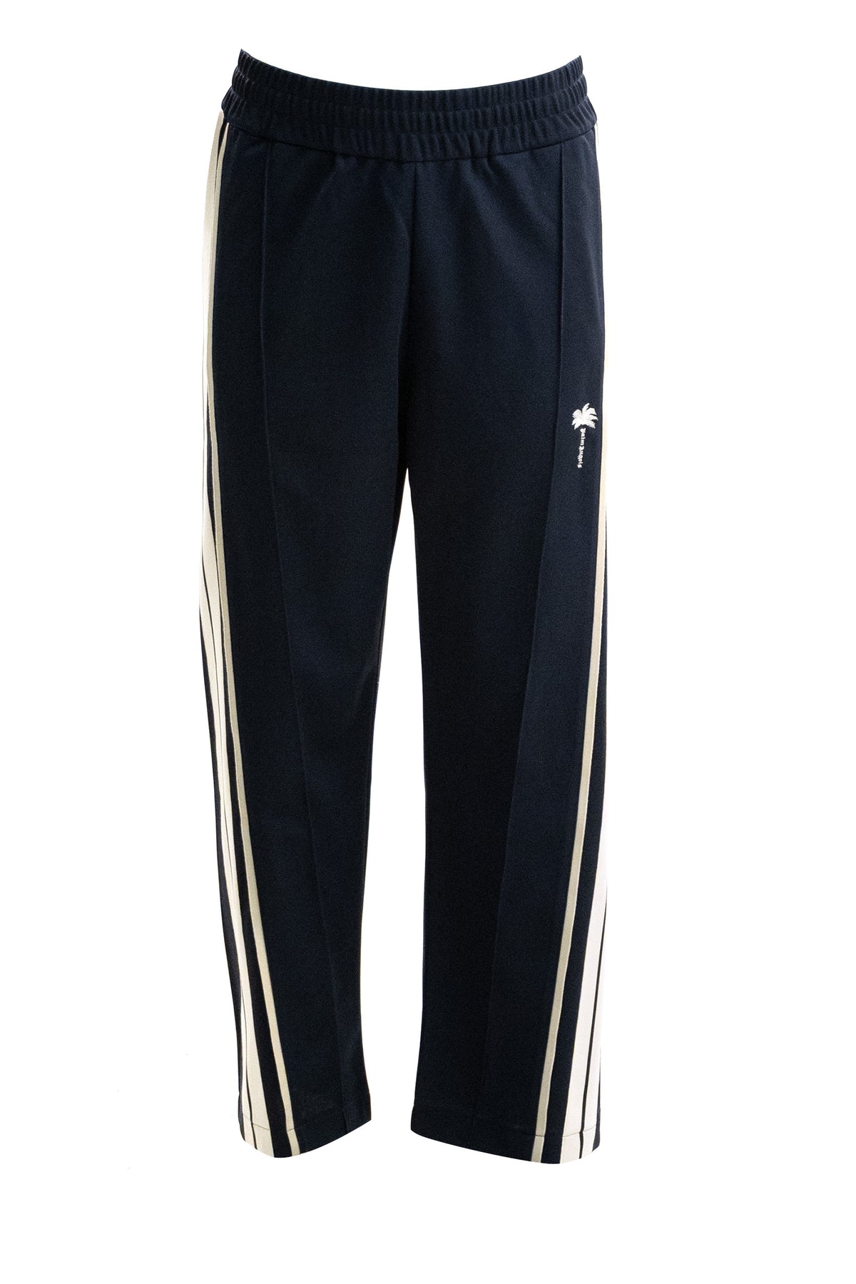 PALM ANGELS Pantalone Track in tessuto tecnico di colore blu, Blu/bianco
