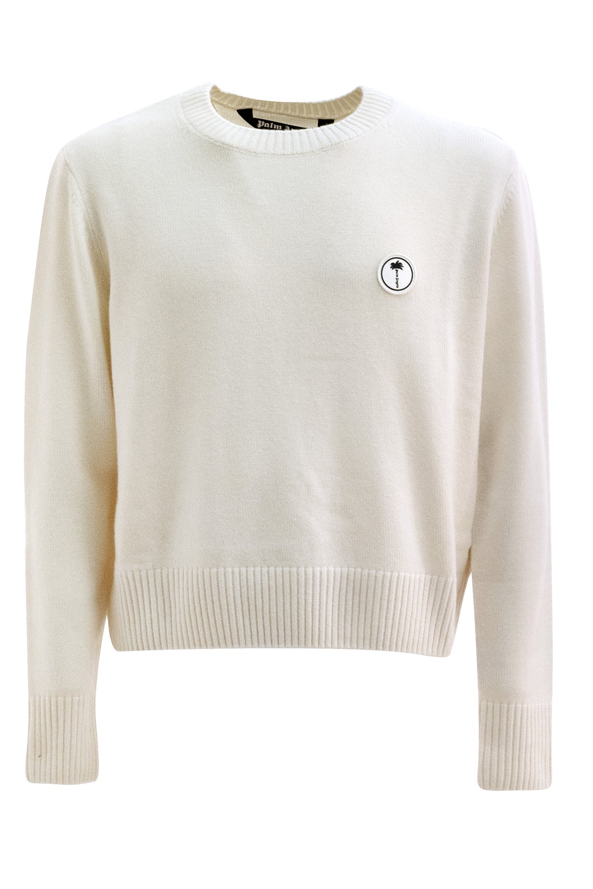 PALM ANGELS Pullover in lana di colore bianco