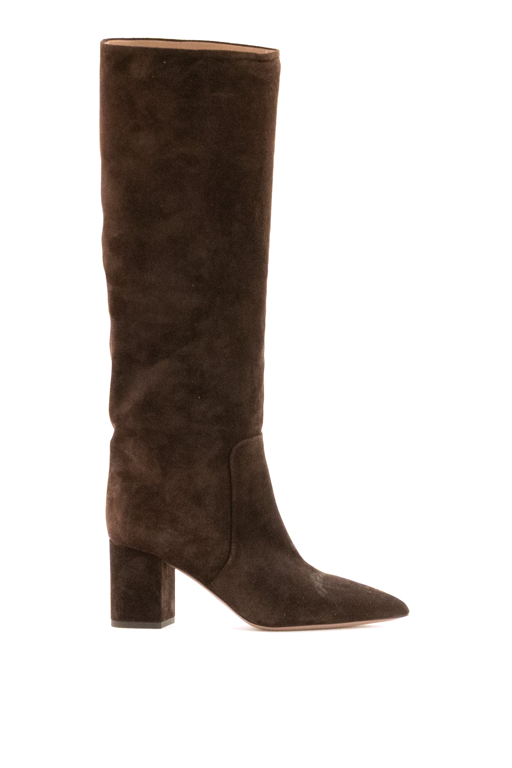 Stivali Anja in suede di colore marrone<BR/> PX1088 CIOCCOLATO PARIS TEXAS 